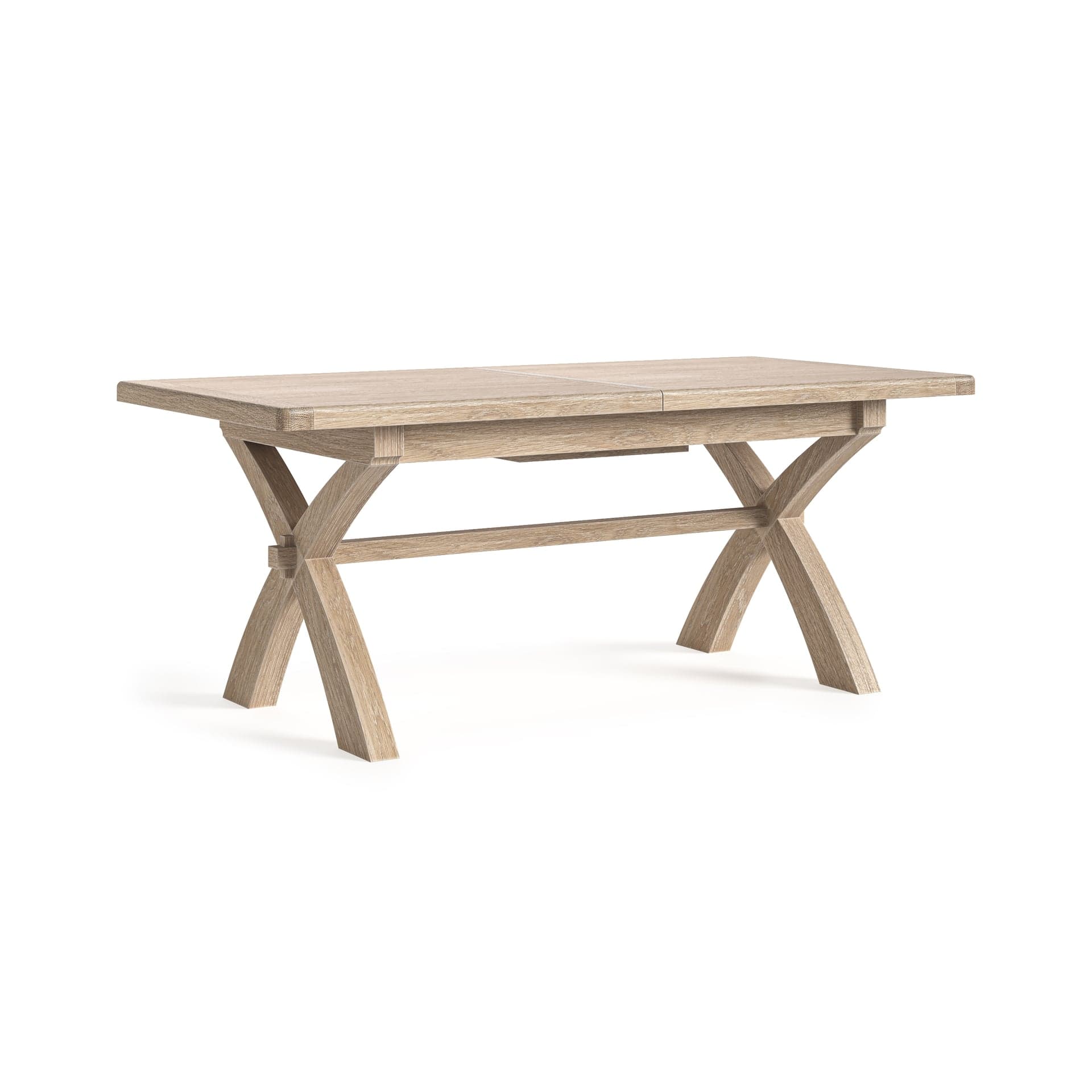 Normandy Cross Leg Ext Dining Table White Wash