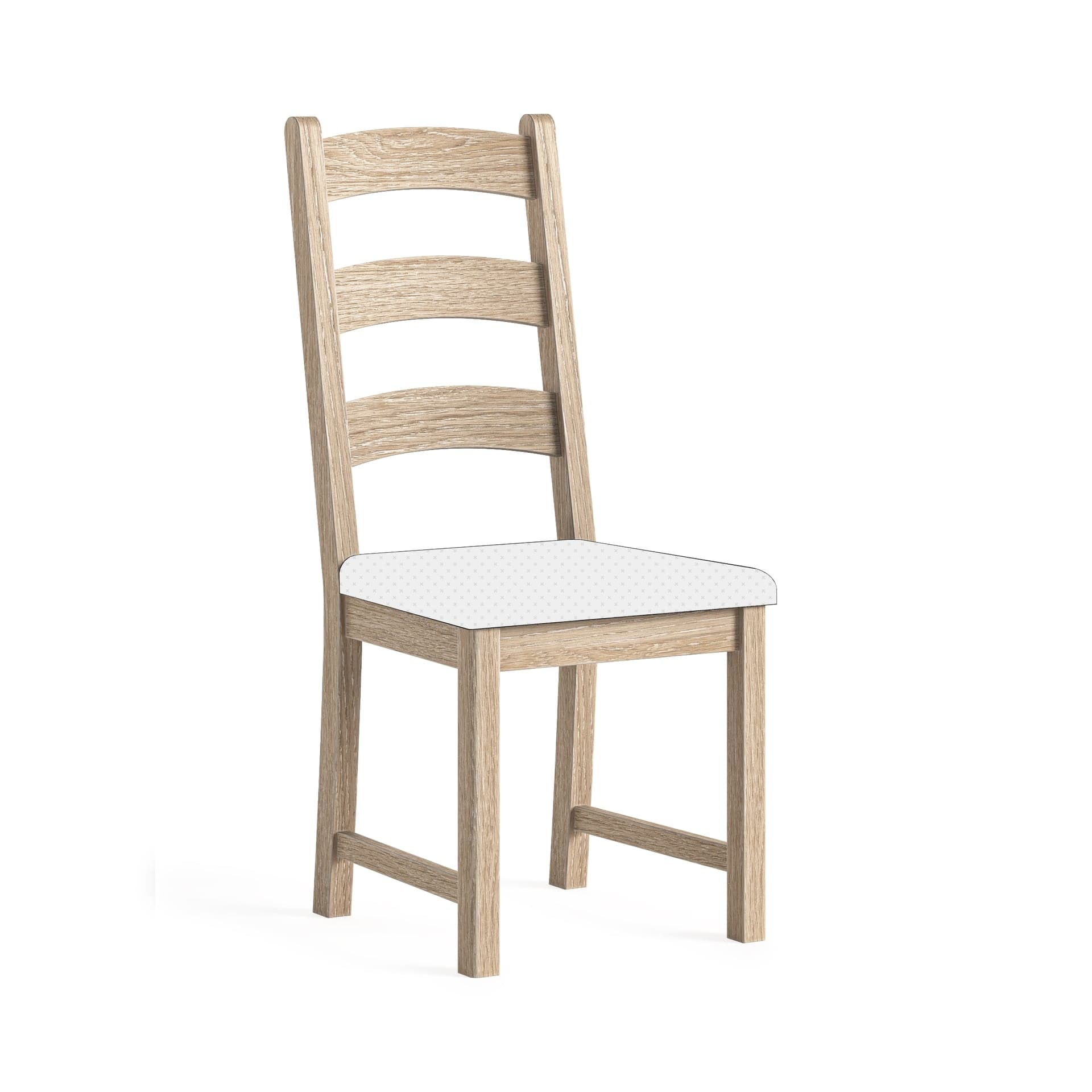 Normandy Dining Chair Without Cushion White Wash