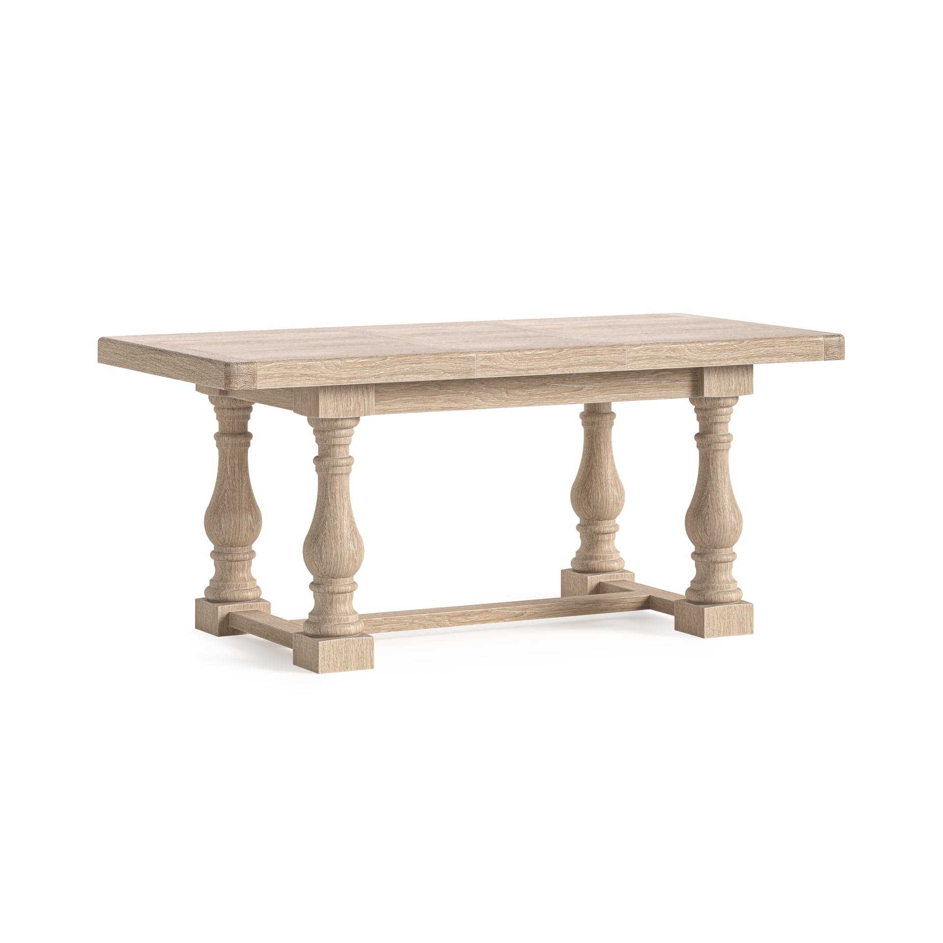 Normandy Small Ext. Trestle Dining Table White Wash