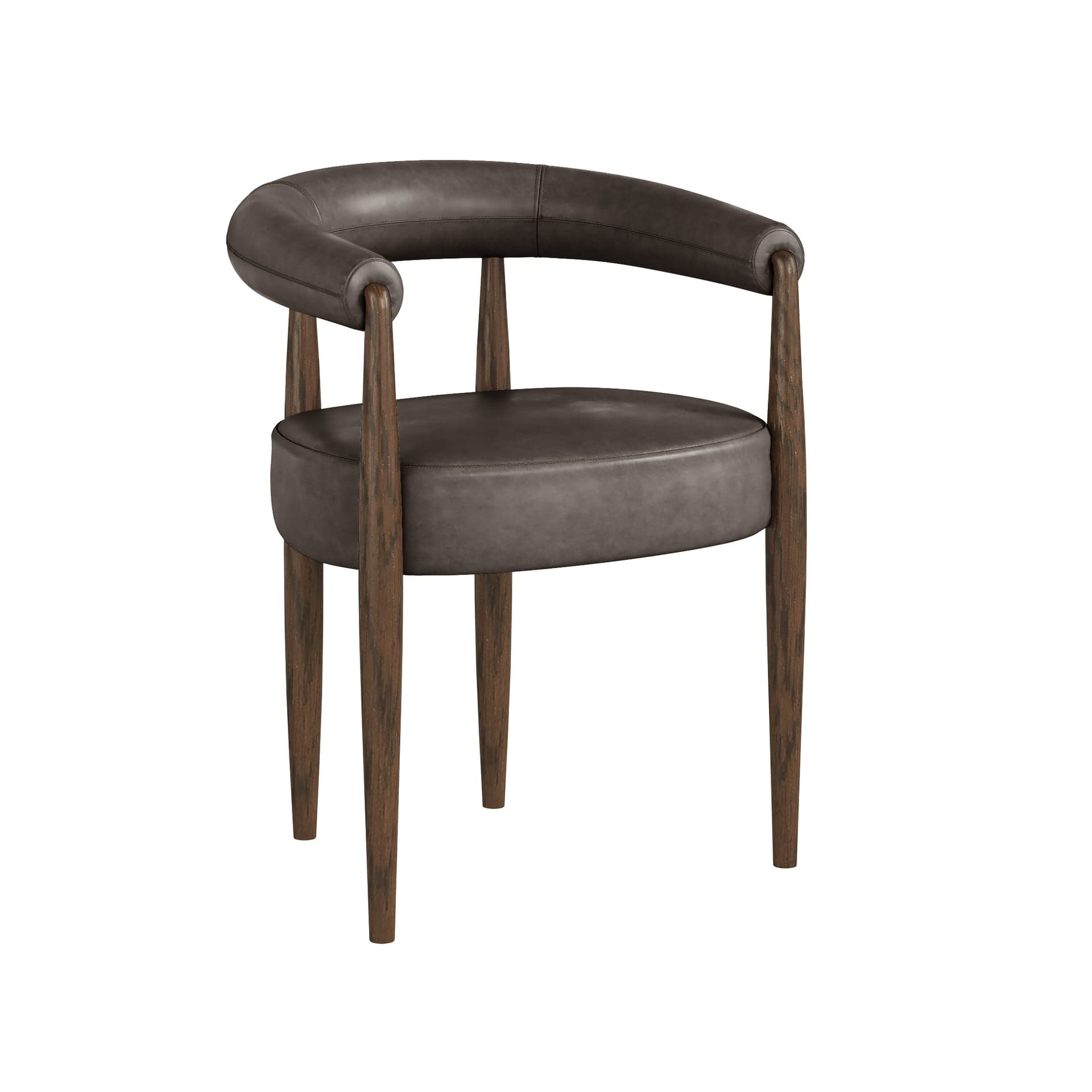 China Chair Florence Chair Mahogany Brown Pu (florence Leg)
