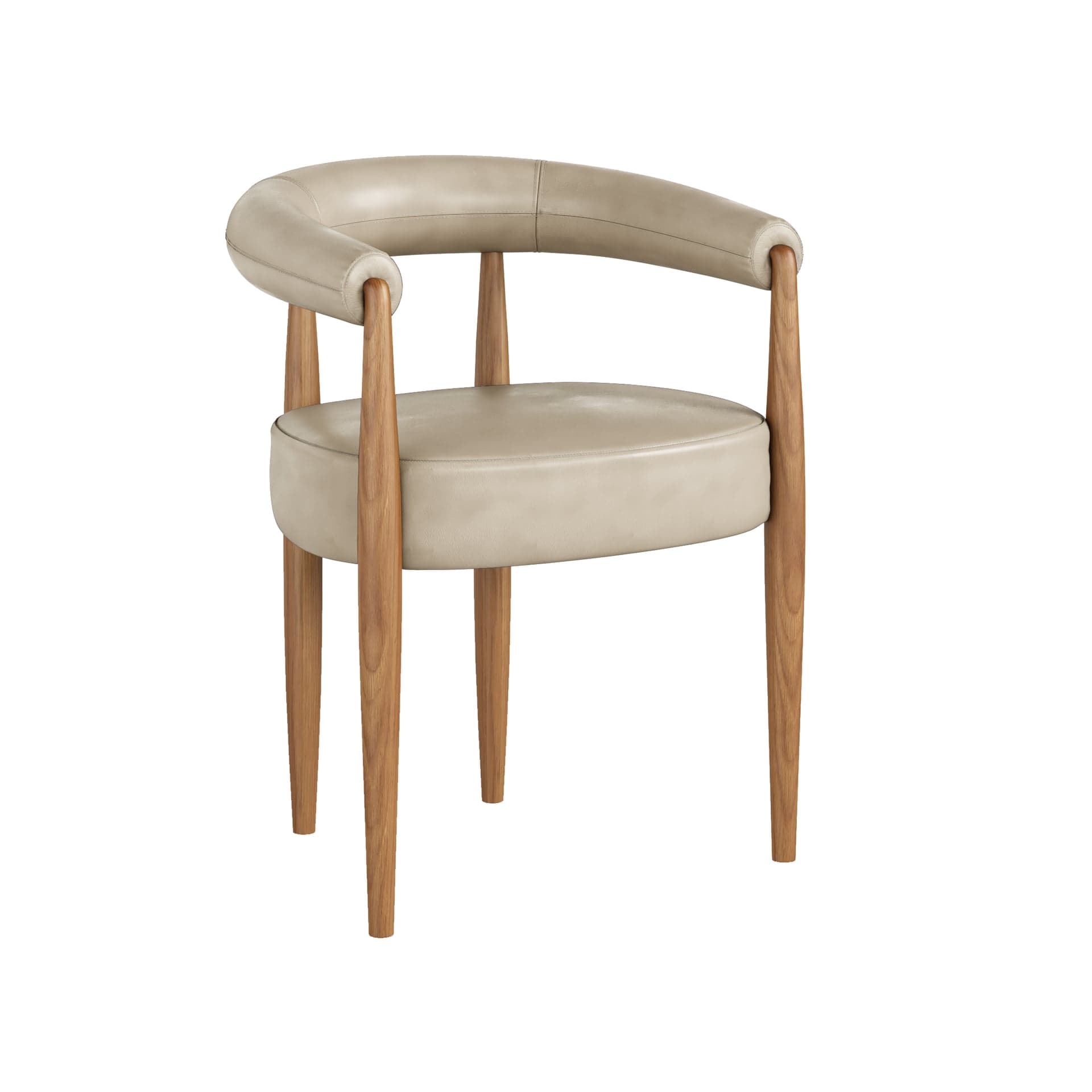 China Chair Florence Chair Beige Mushroom Pu (lucca Leg)