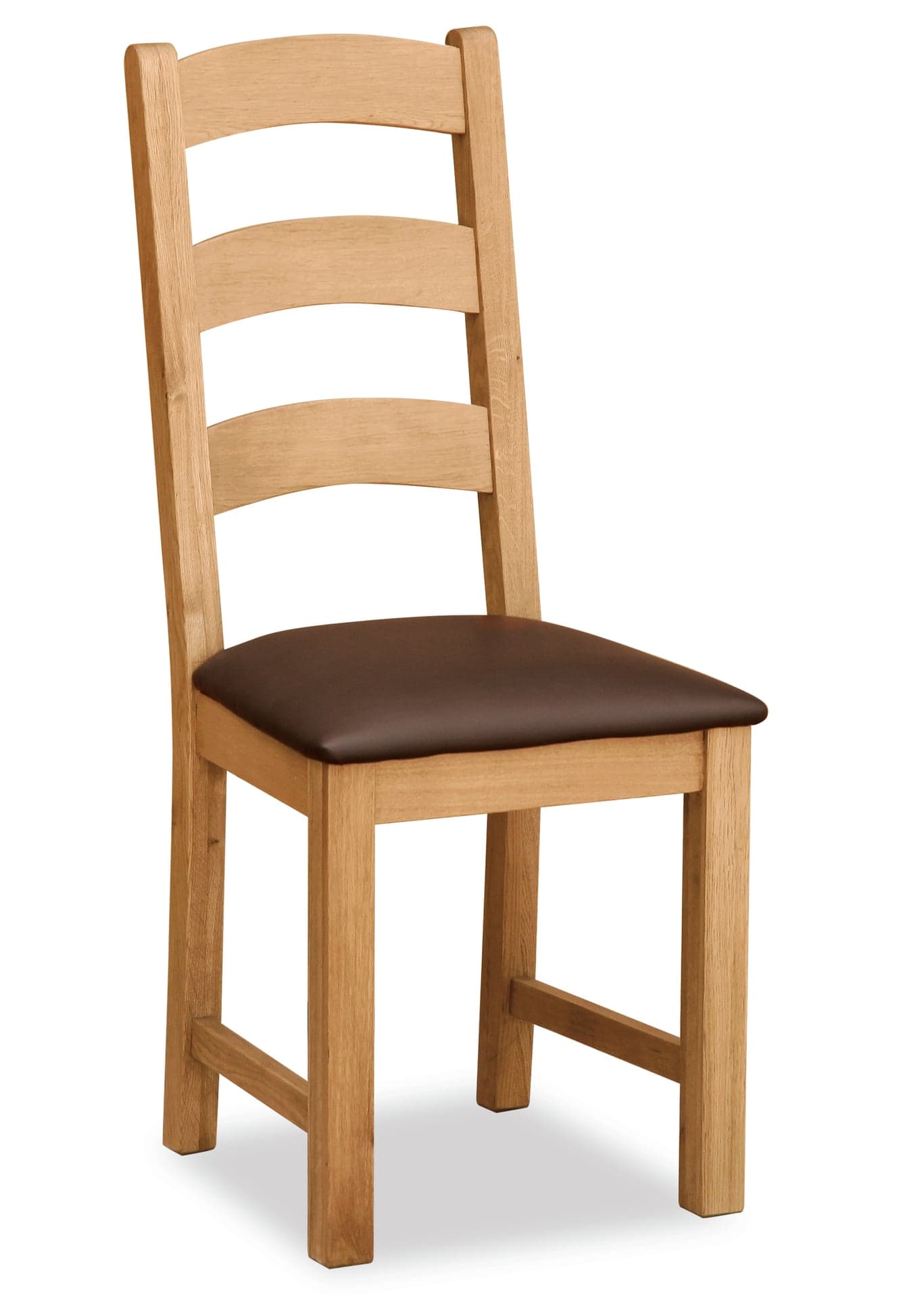 Salisbury Lite Ladder Chair With Brown Pu
