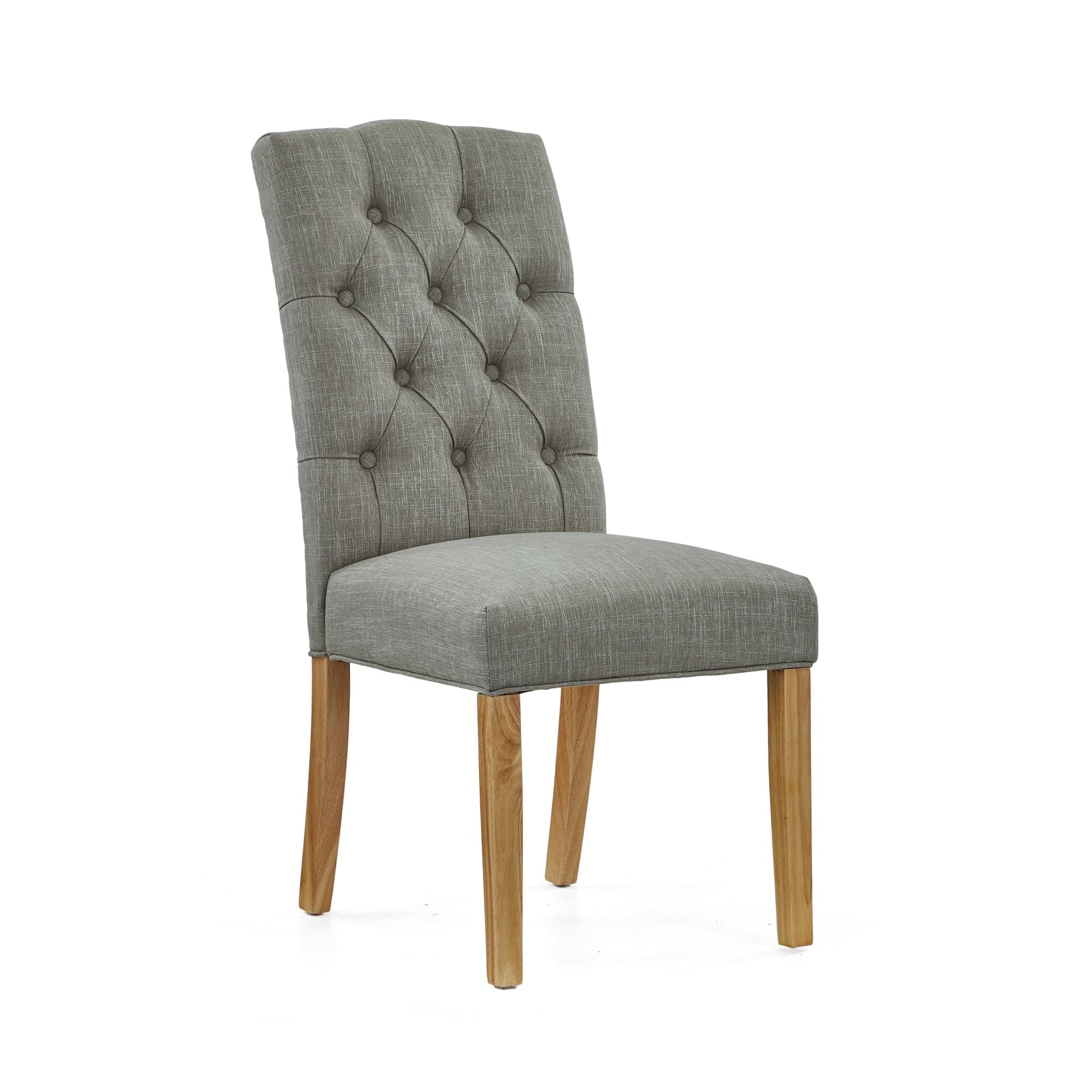 Burford Grey Button Back Upholstered Chair