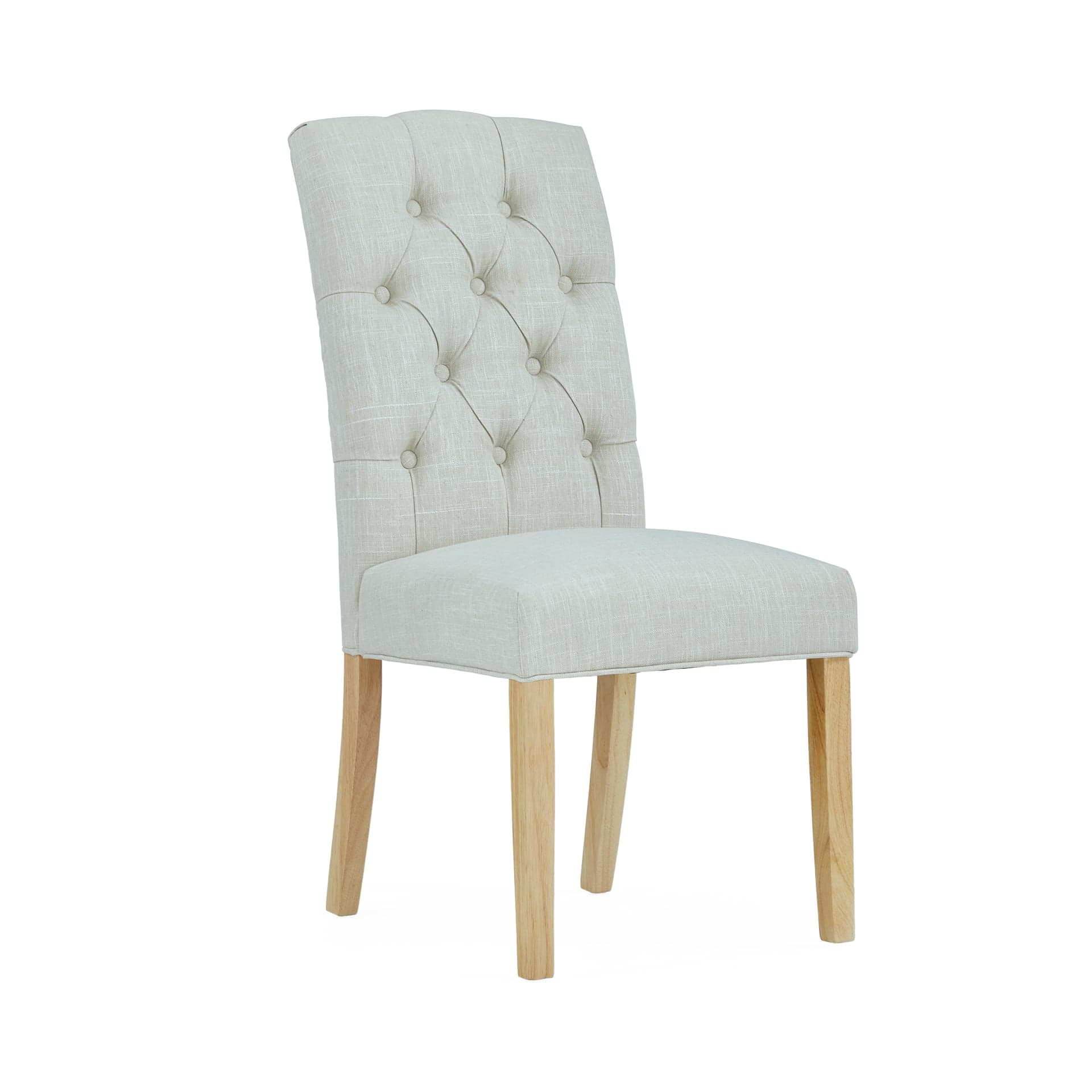 Burford Natural Button Back Upholstered Chair