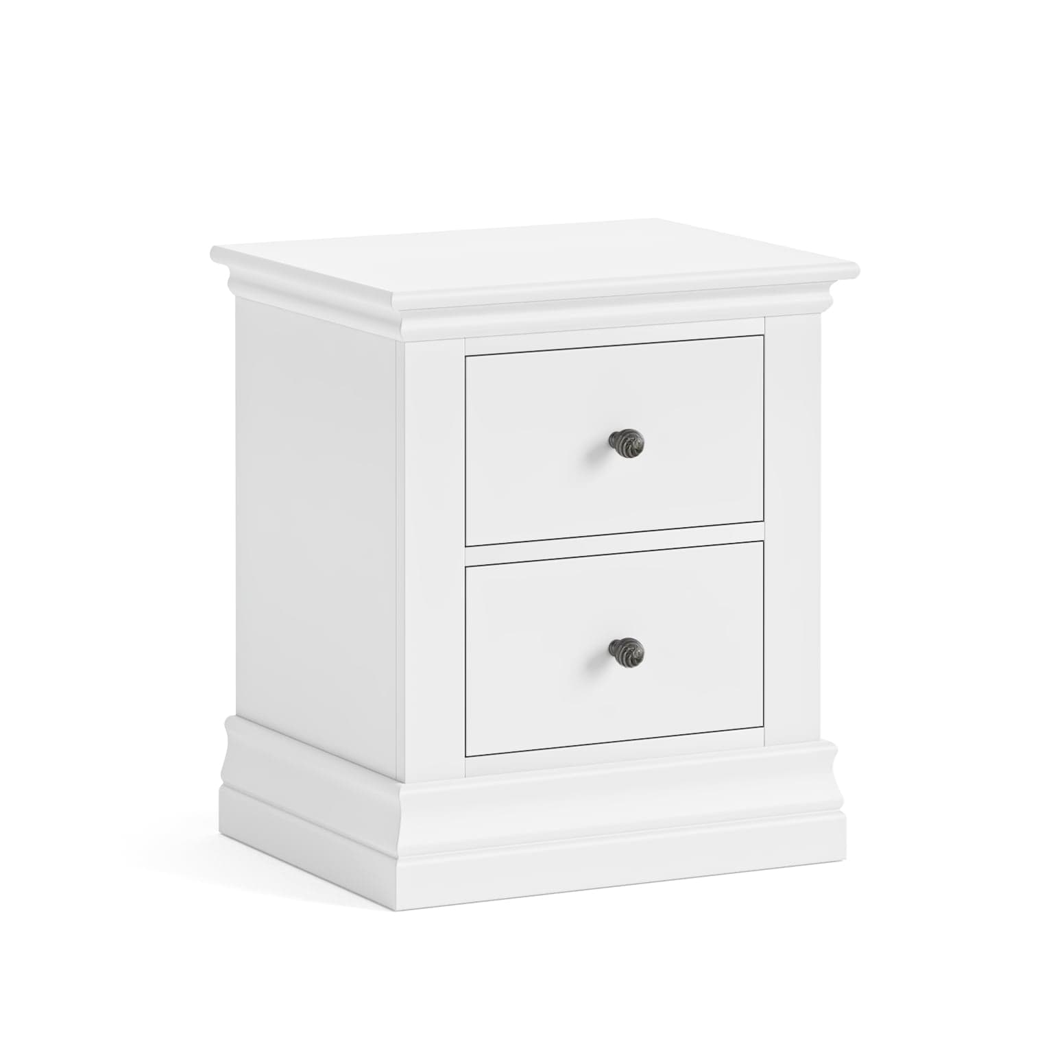 Bordeaux Bedside 2 Drawer - White