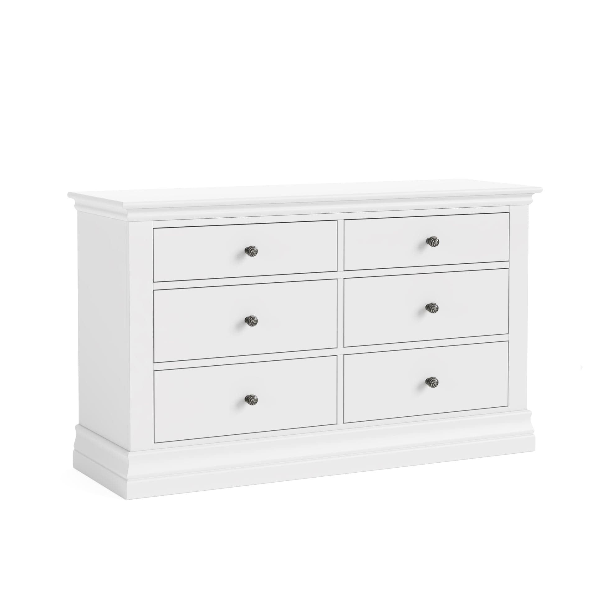 Bordeaux Chest 6 Drawer - White