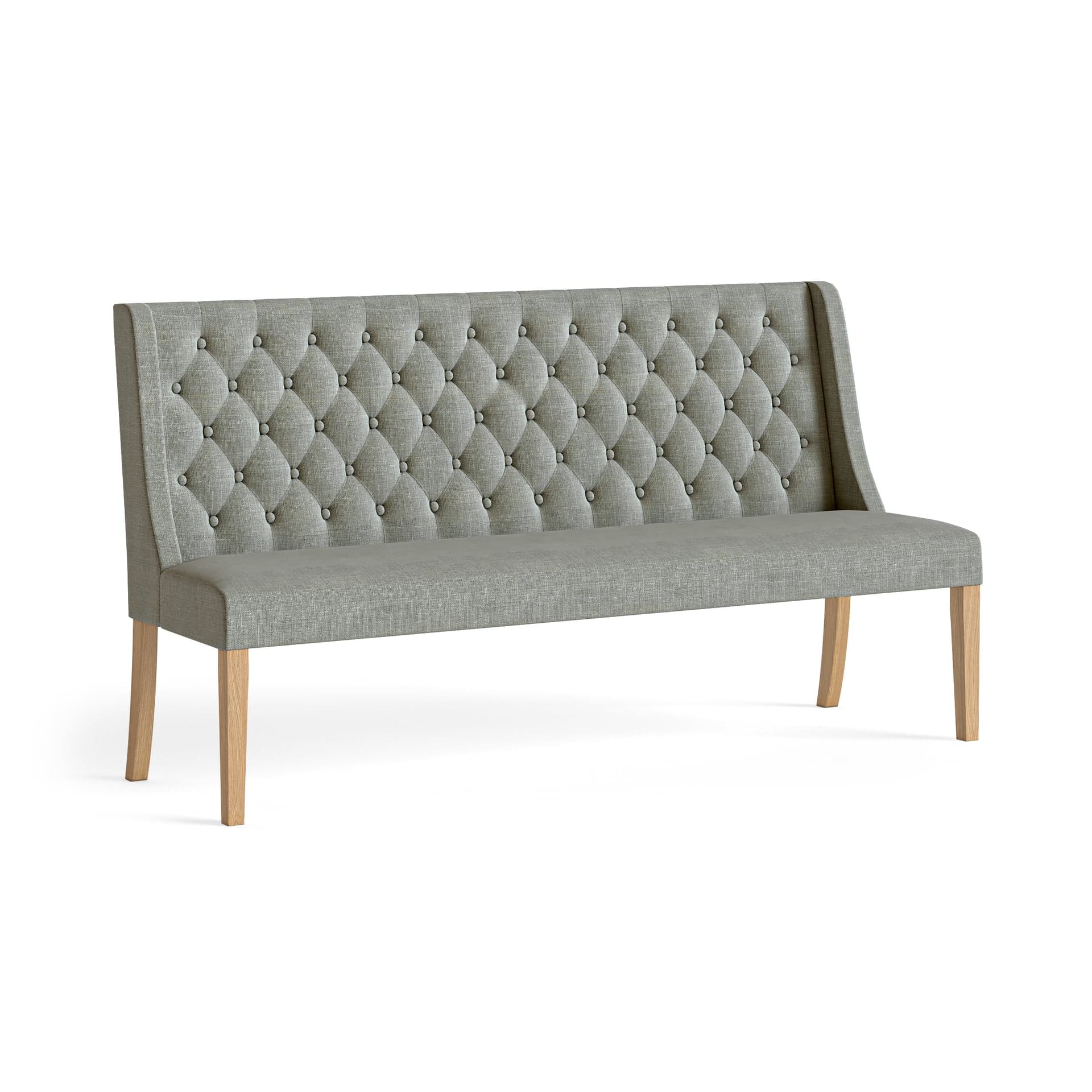 Normandy Upholstery Dining Sofa With Button Back - Grey Cushion -china