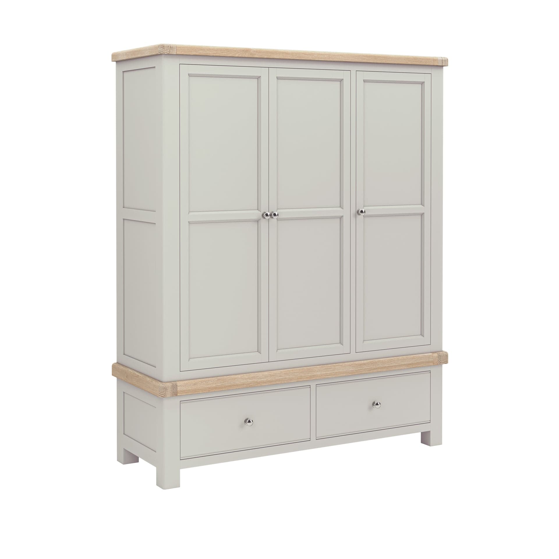 Salcombe Triple Wardrobe Light Grey