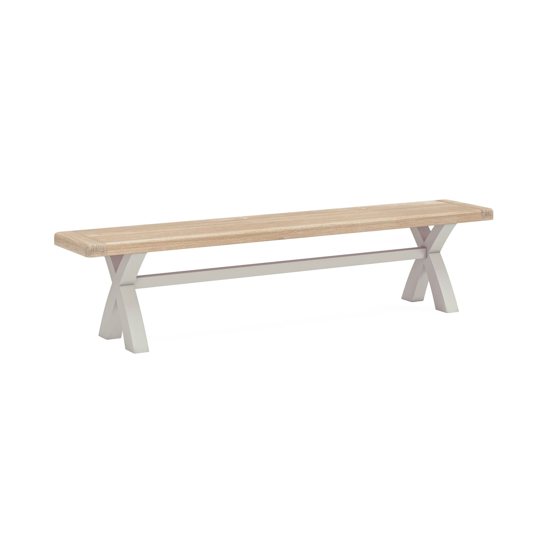 Salcombe Cross Bench 2000 Without Cushion Light Grey