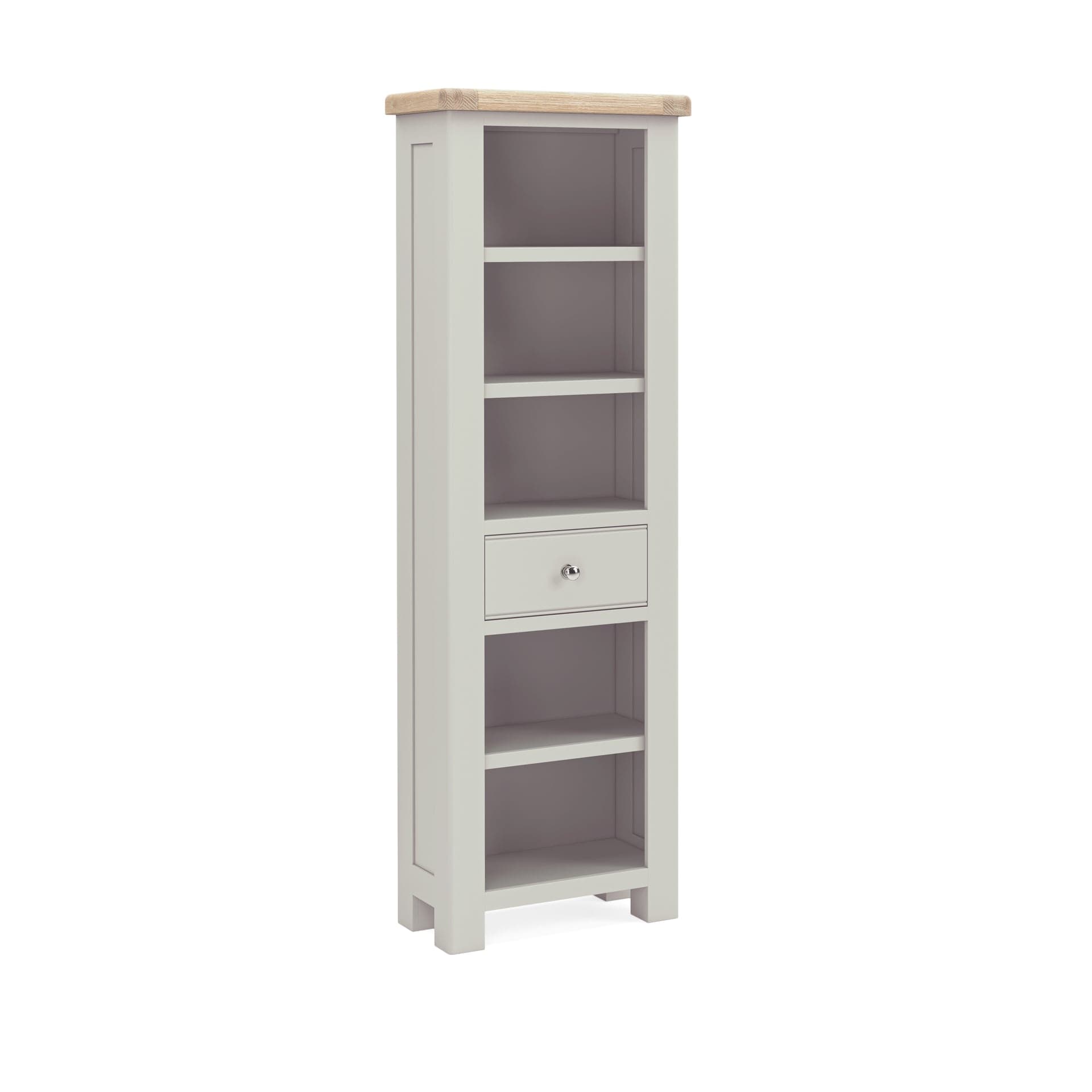 Salcombe Slim Bookcase Light Grey