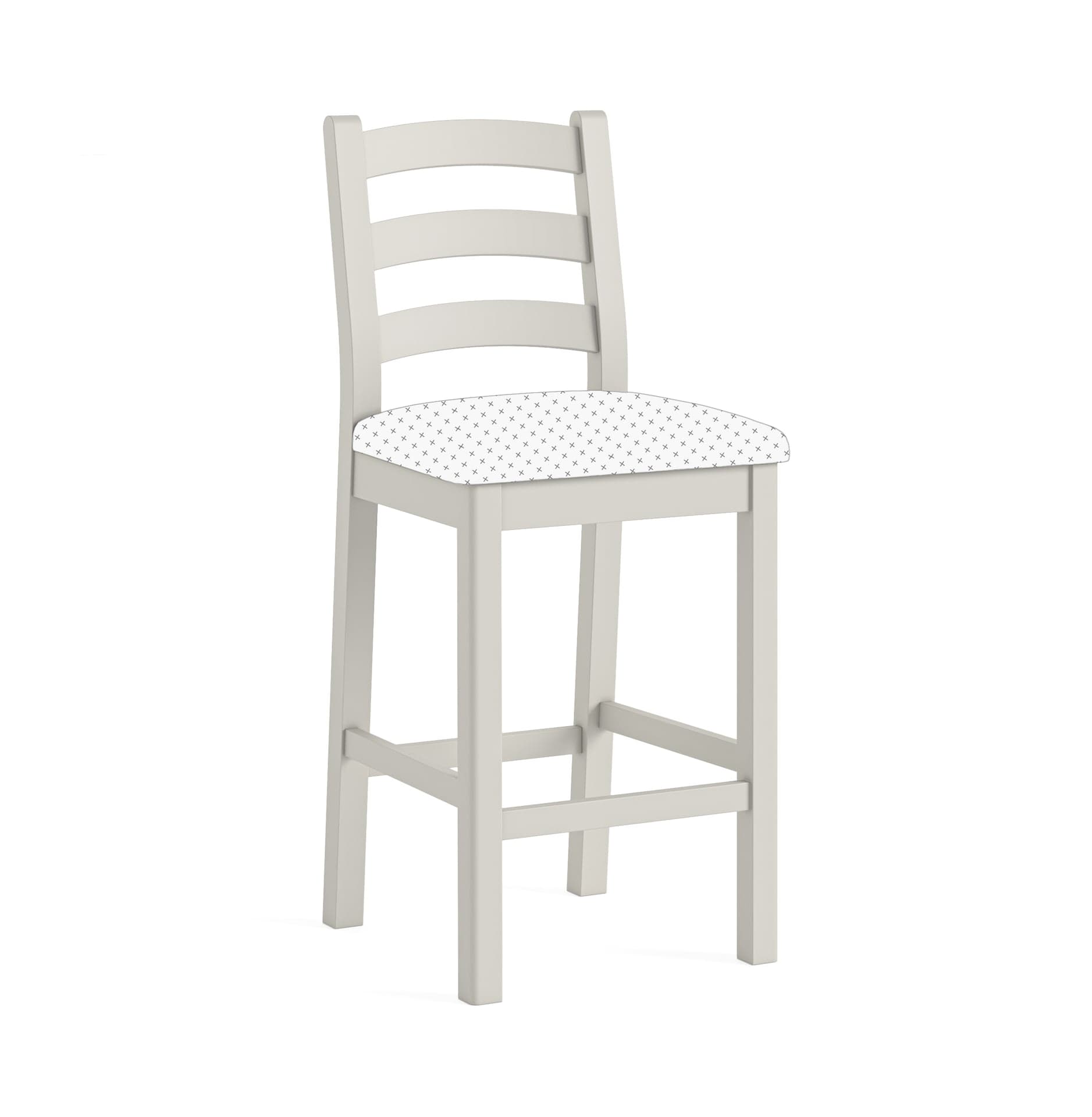 Salcombe Bar Stool Without Cushion Light Grey