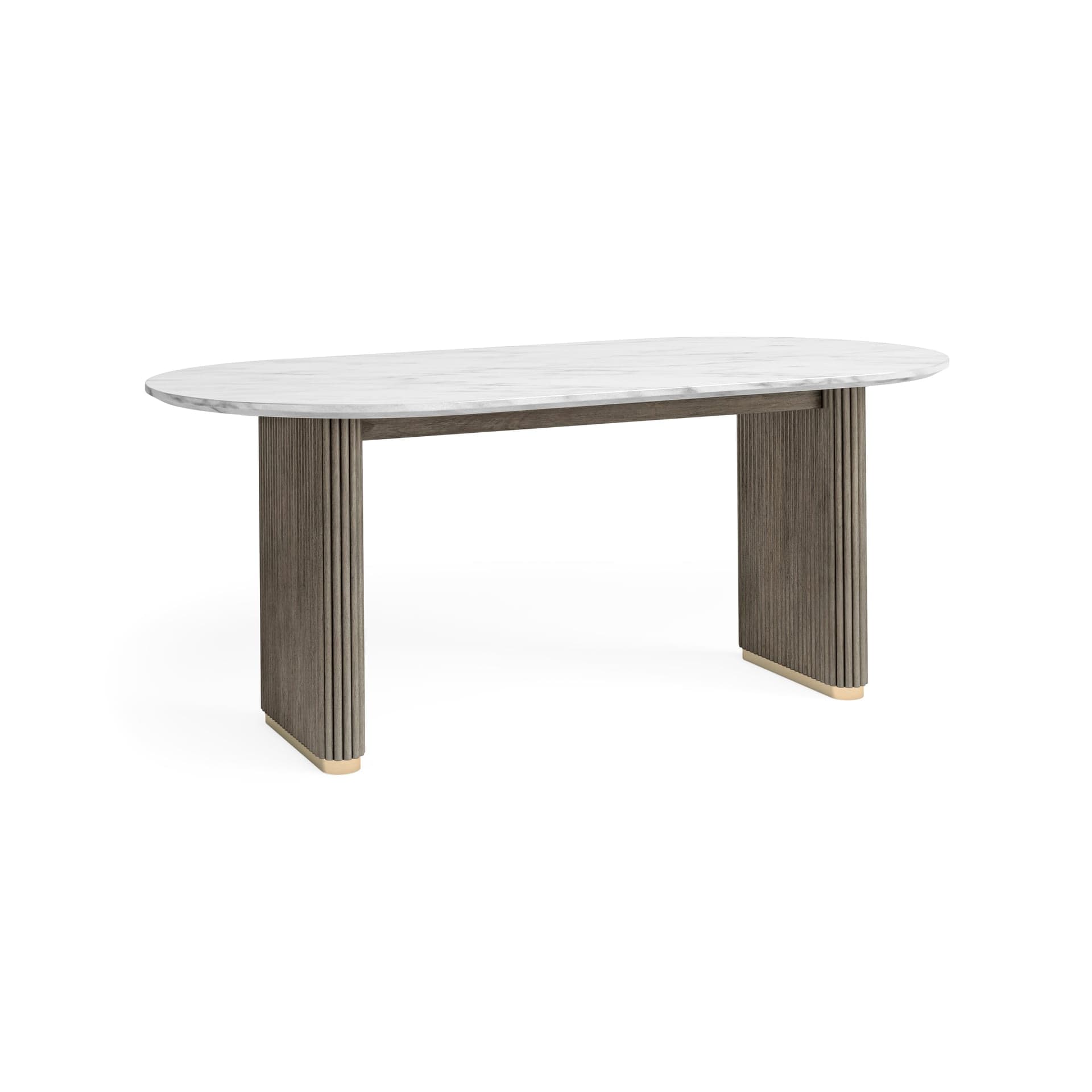 Isabella Oval Dining Table Marble Top