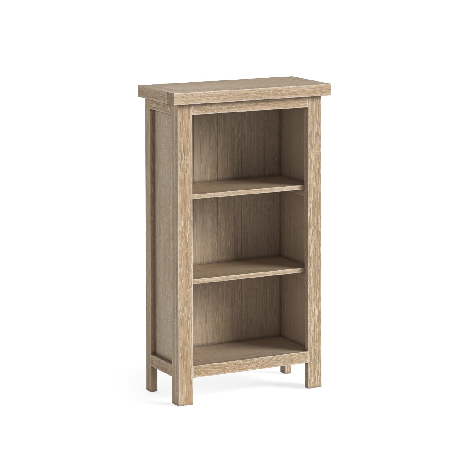 Modern Country Mini Bookcase Oak White Wash
