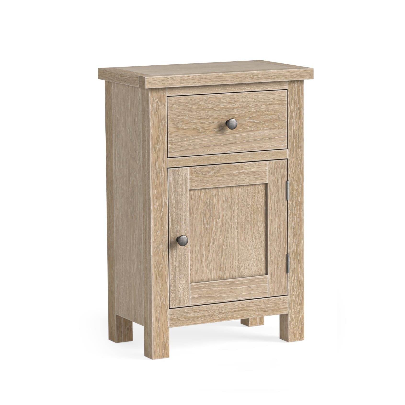 Modern Country Telephone Cupboard Oak White Wash