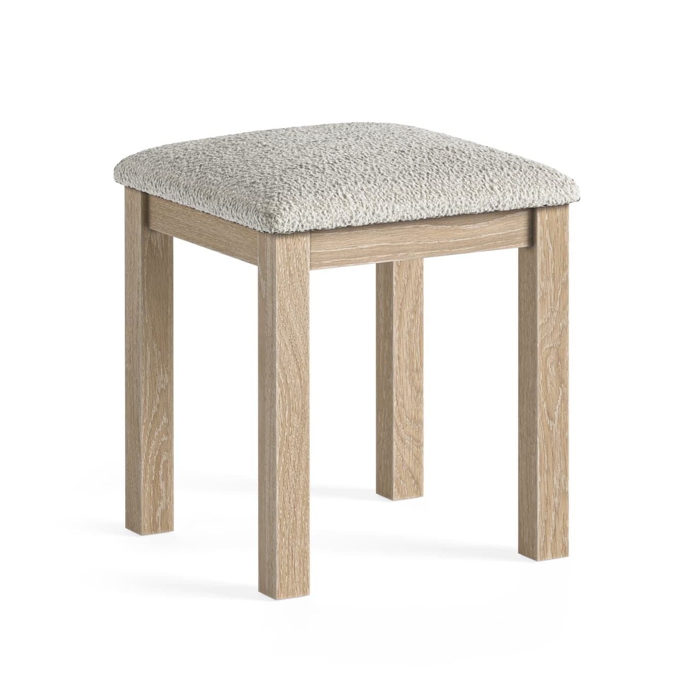 Modern Country Stool Oak White Wash