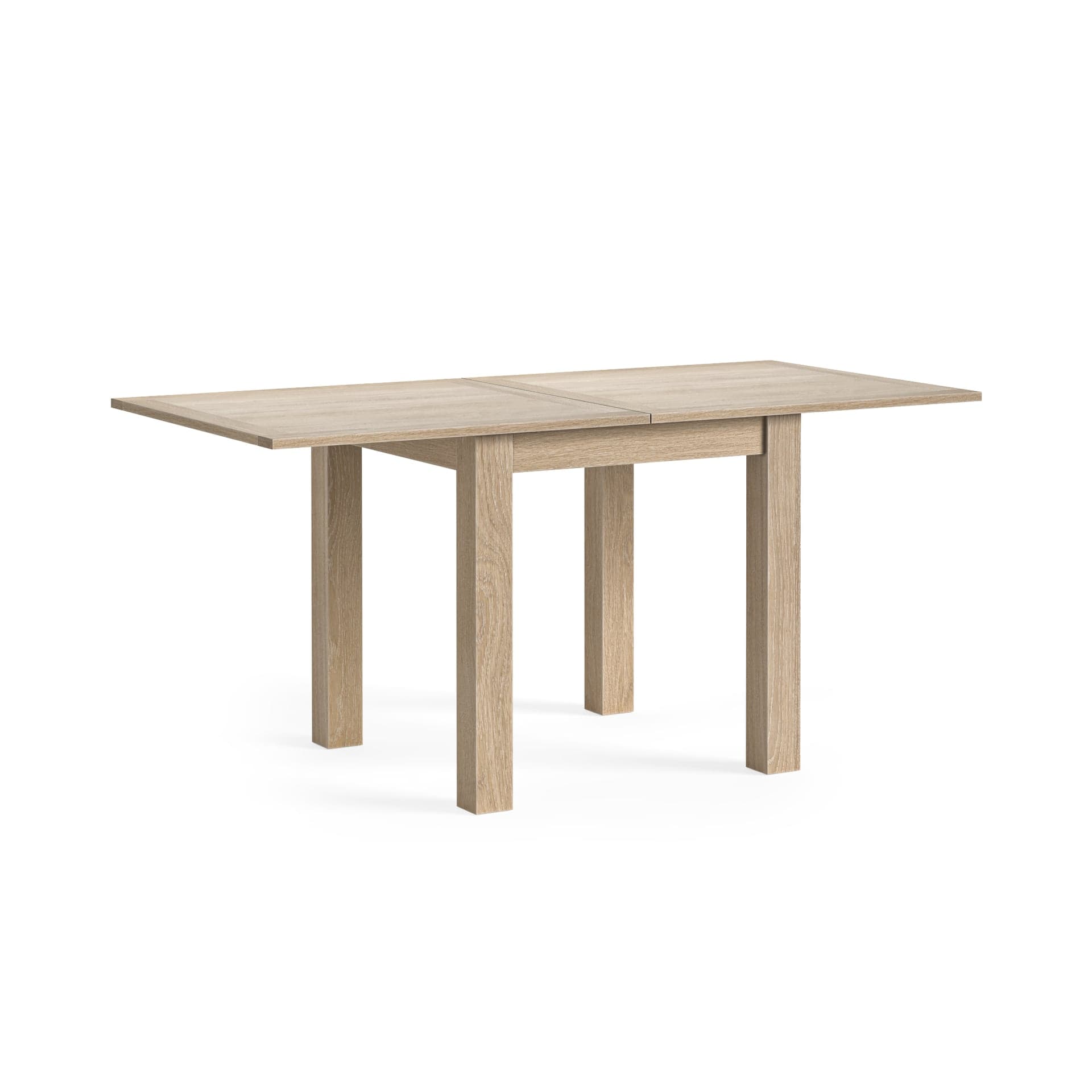 Modern Country Flip Top Table Oak White Wash