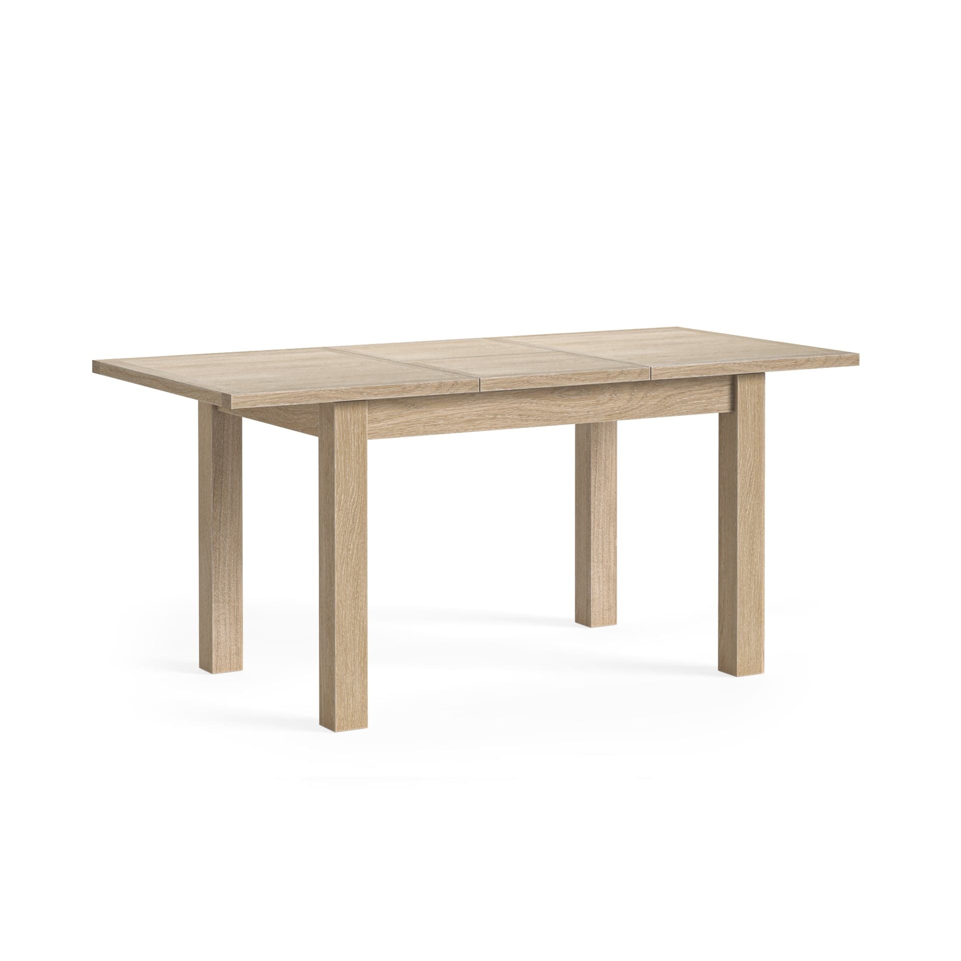 Modern Country Extending Dining Table Oak White Wash
