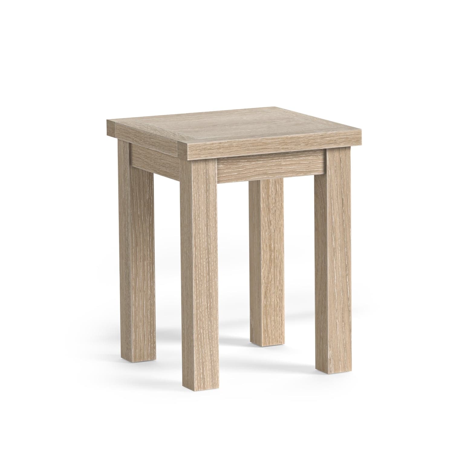 Modern Country Lamp Table Oak White Wash