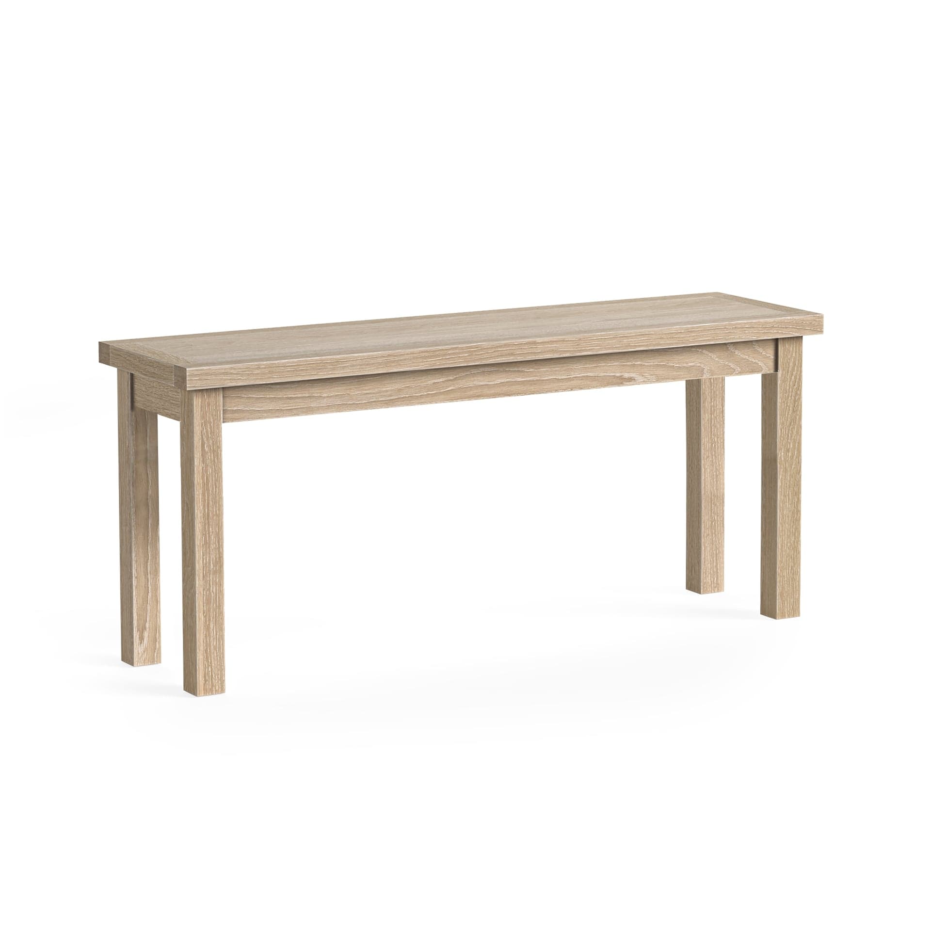 Modern Country Bench Oak White Wash