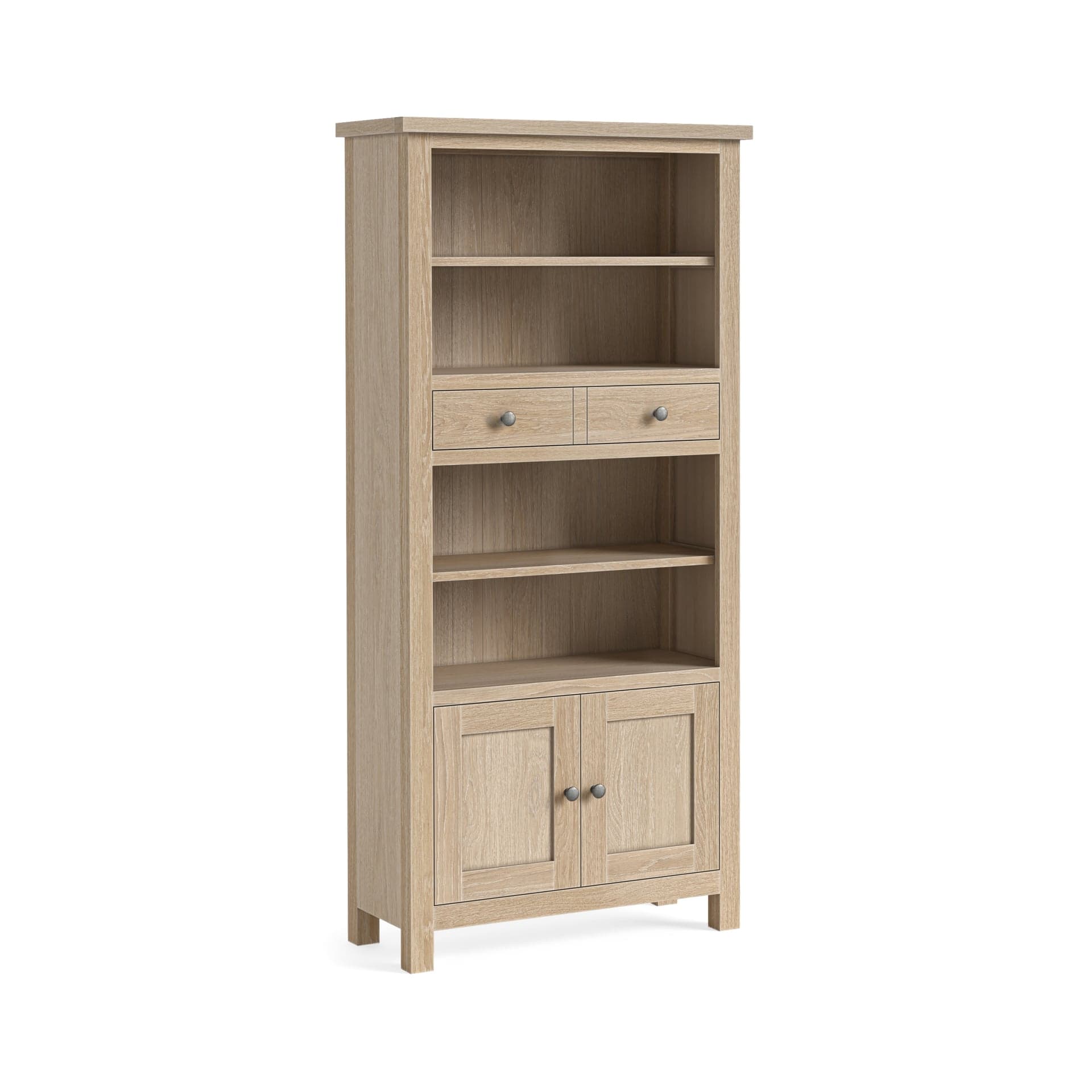 Modern Country Display Unit Oak White Wash