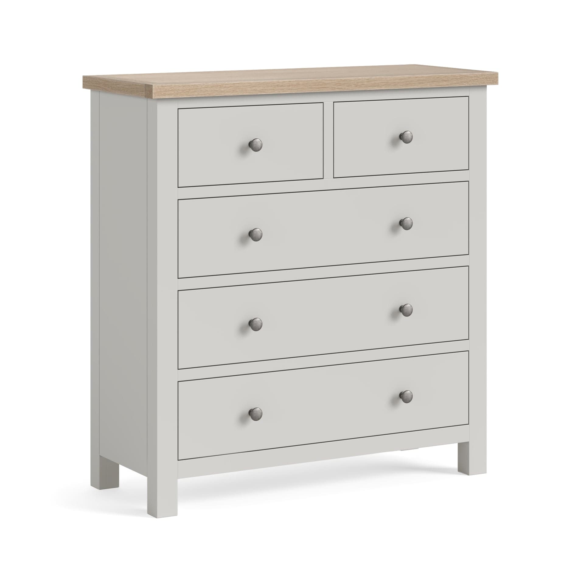 Modern Country Chest 2 Over 3 Light Grey