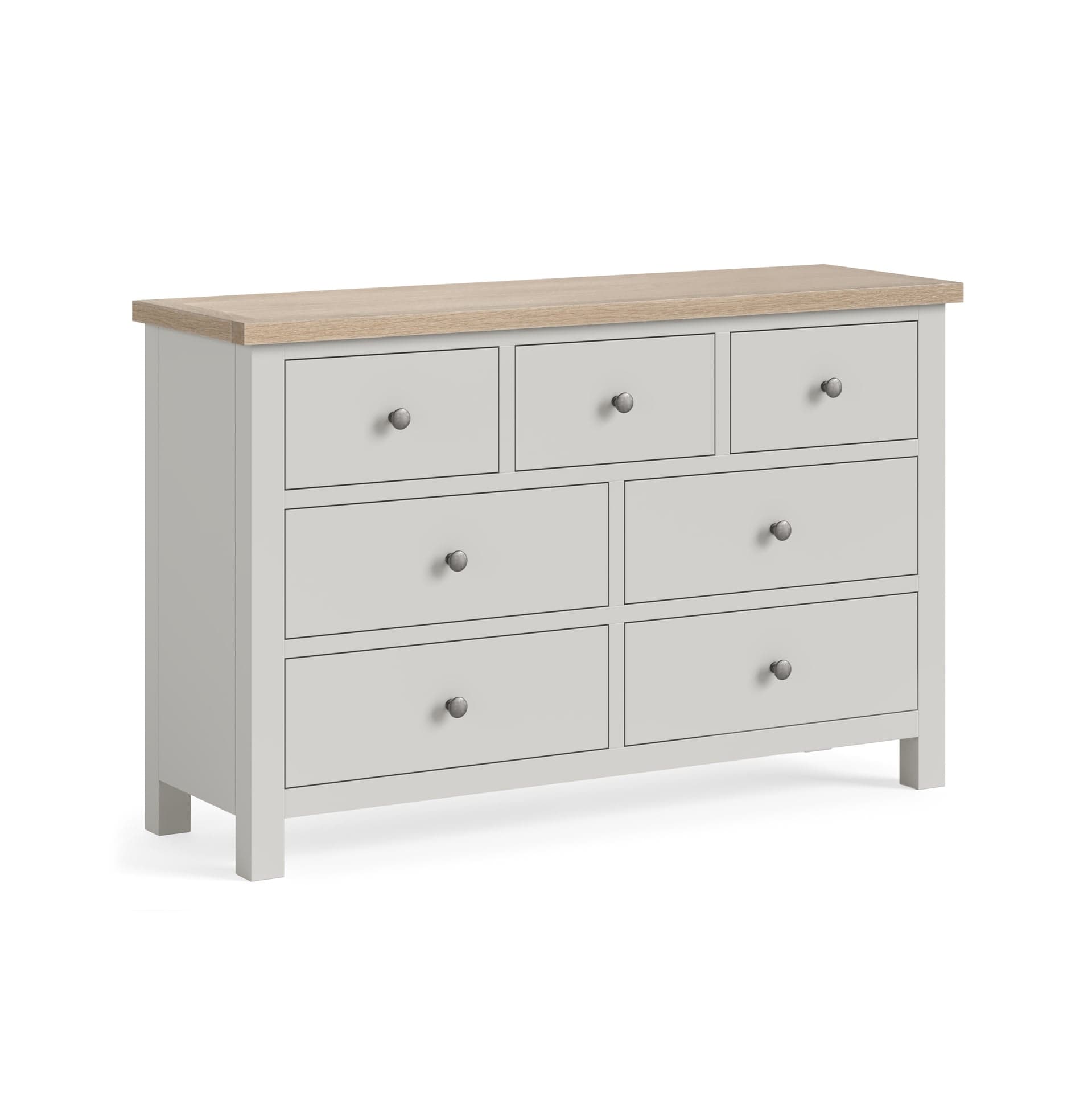 Modern Country Chest 3 Over 4 Light Grey