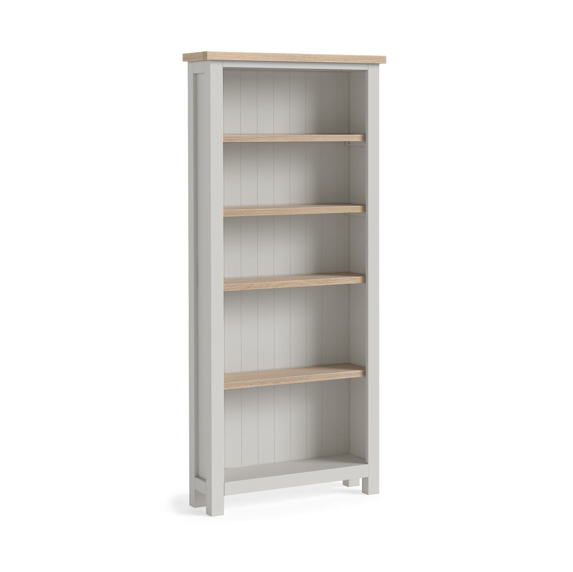 Modern Country Large Bookcase_kd Light Grey