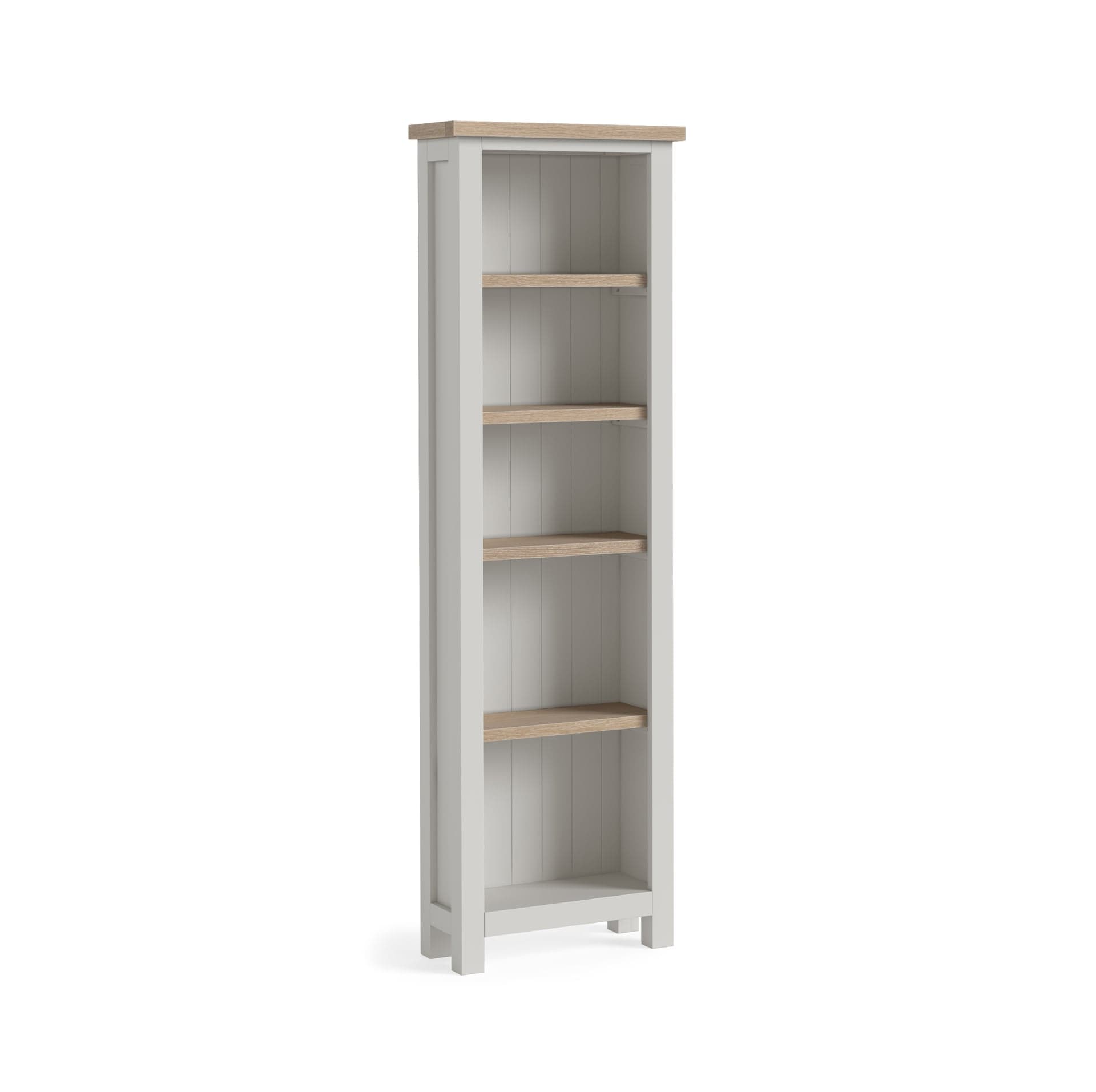 Modern Country Slim Bookcase_kd Light Grey