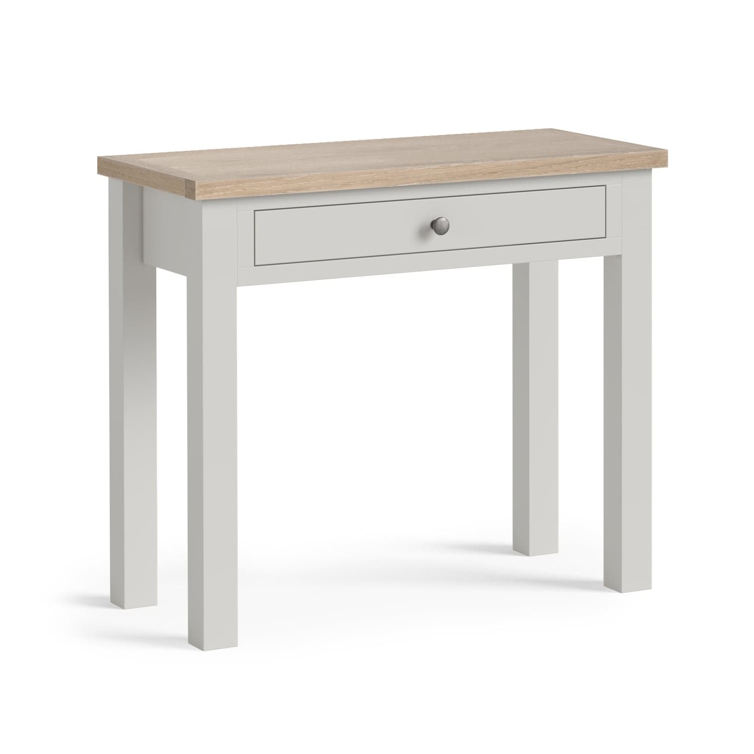 Modern Country Single Drawer Desk Light Grey