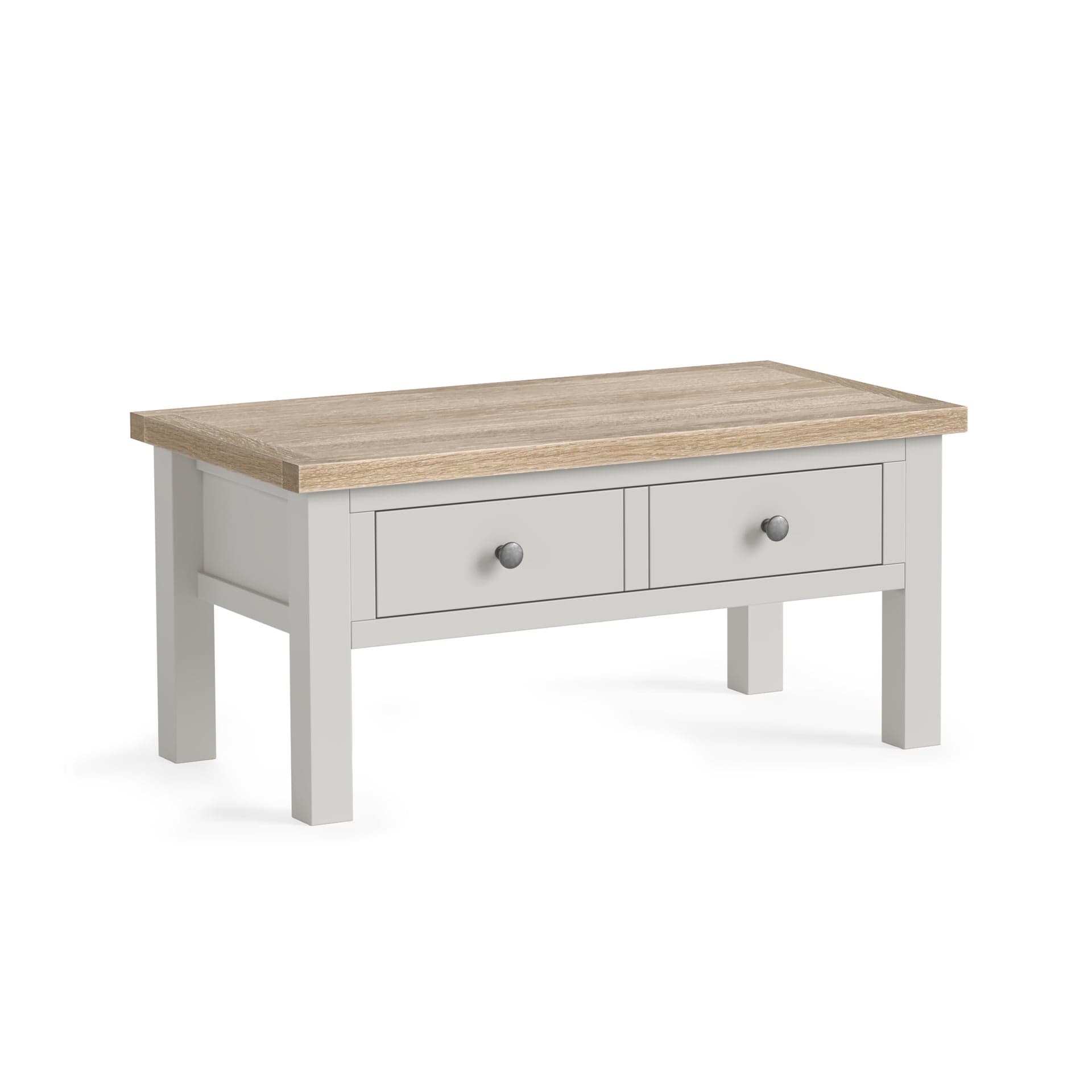 Modern Country Coffee Table With Drawer Only Light Grey