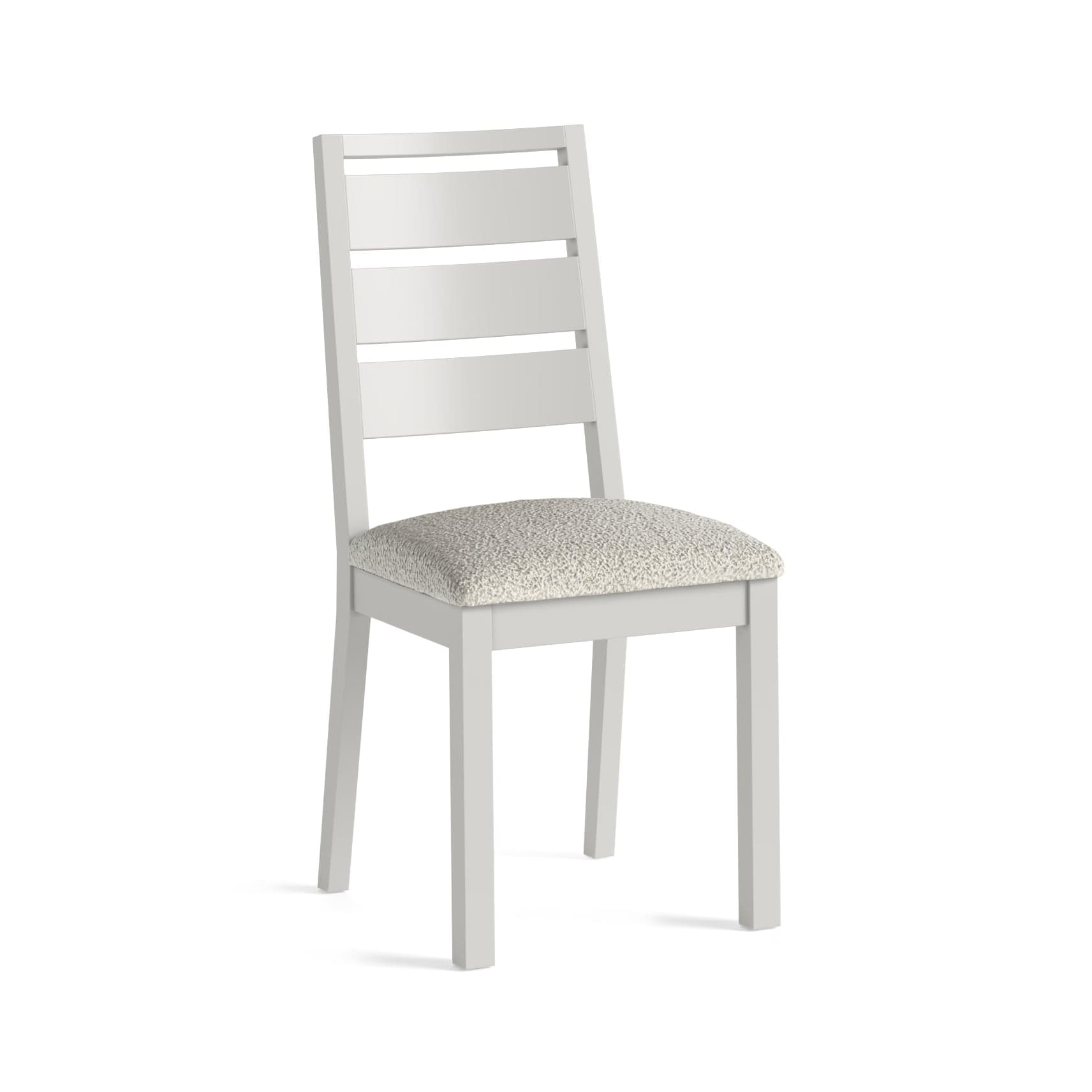 Modern Country Dining Chair Light Grey (bouncle White)