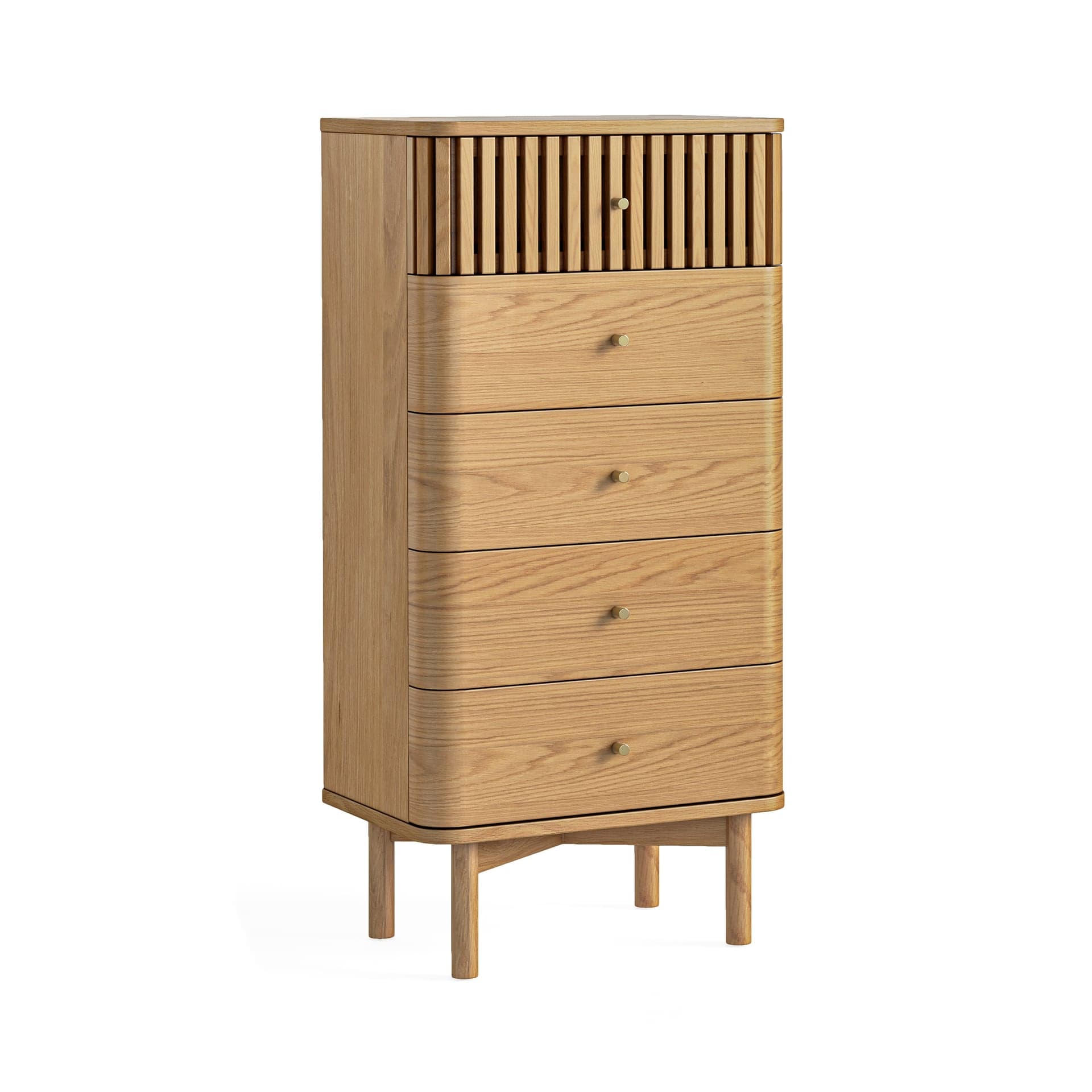 Soho 5 Drawer Tallboy Chest Natural