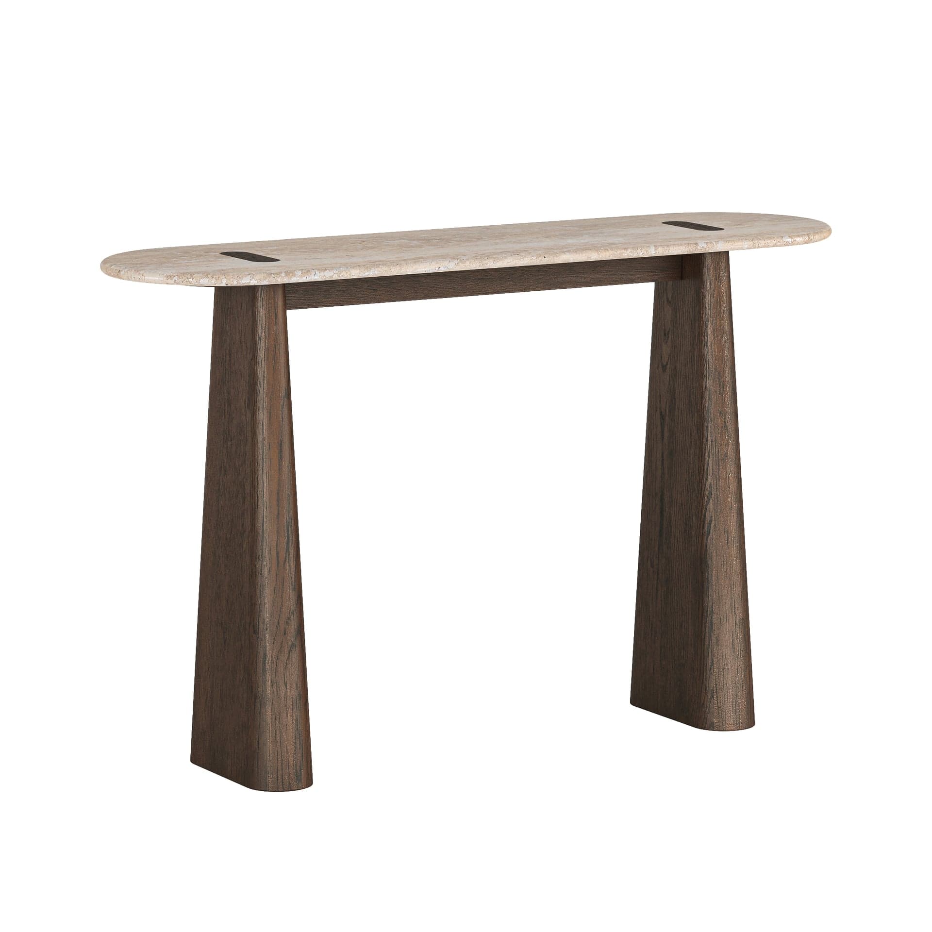 California Console Table With Travertine Top