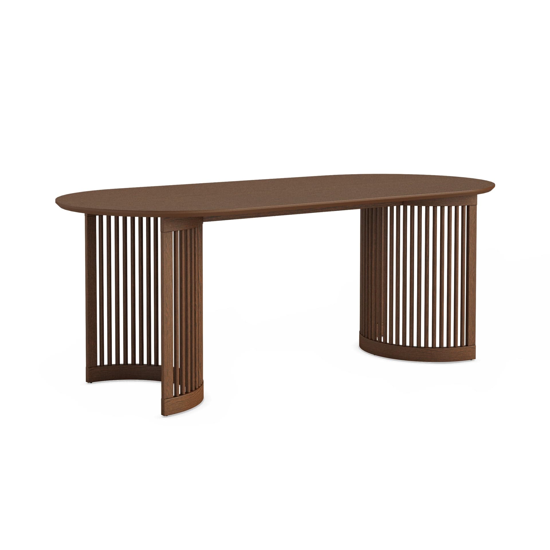 Soho Oval Dining Table 2000 X 900 Brown
