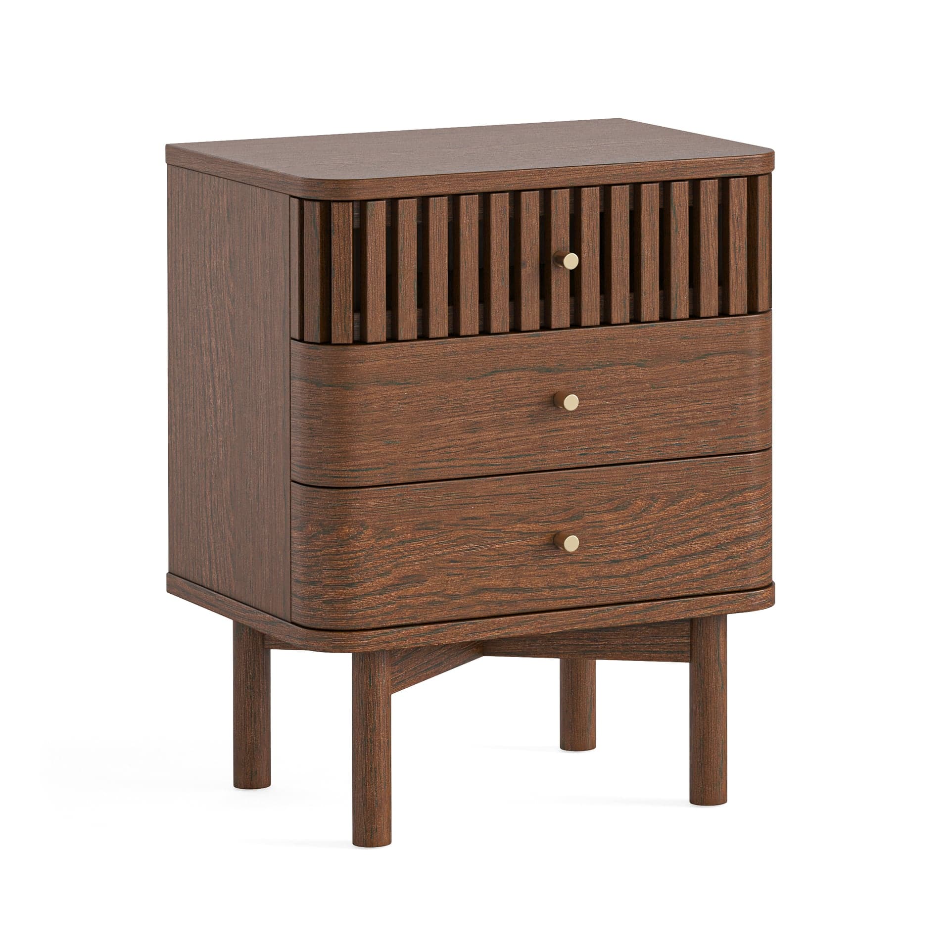 Soho Bedside 3 Drawer Brown