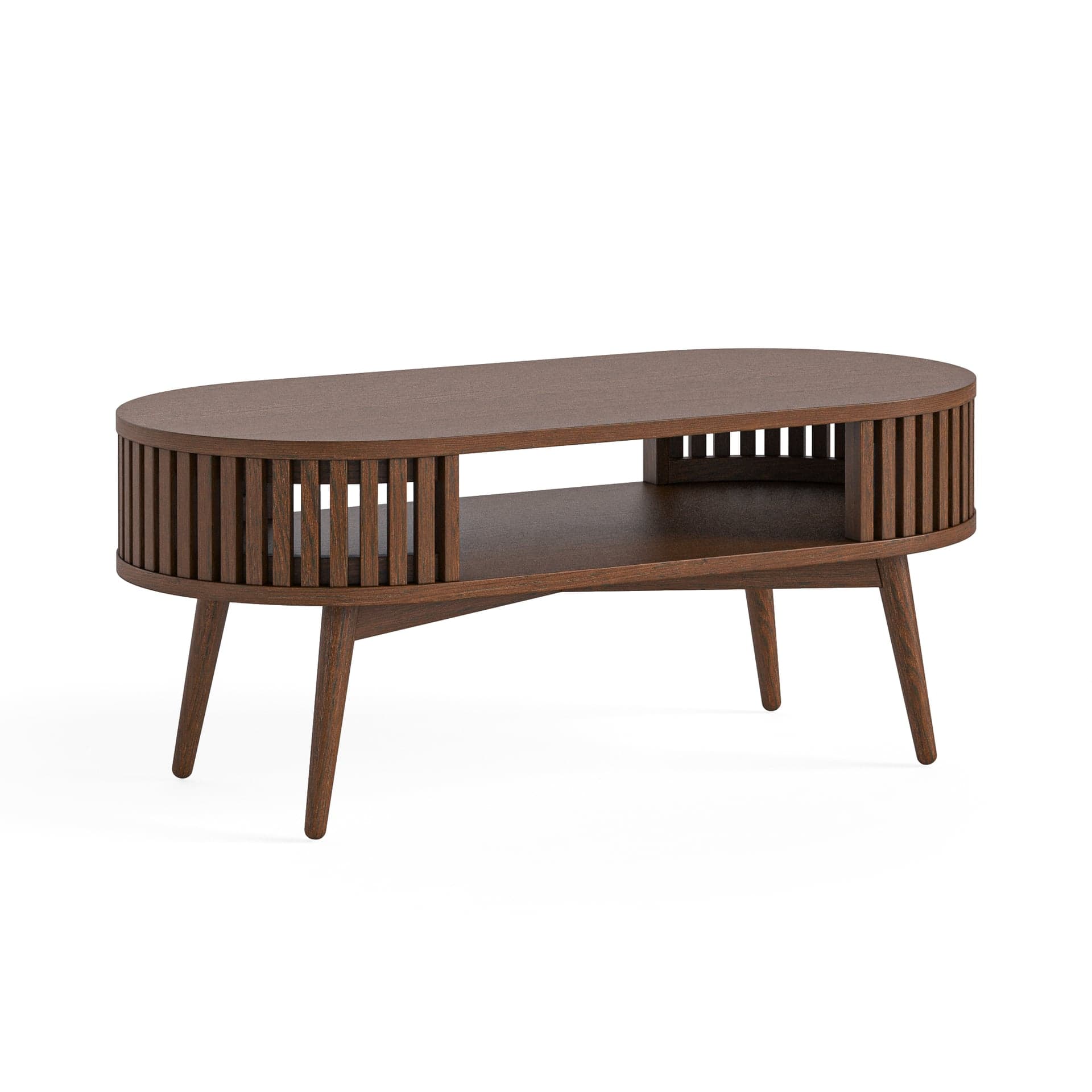 Soho Oval Coffee Table Without Drawer Brown