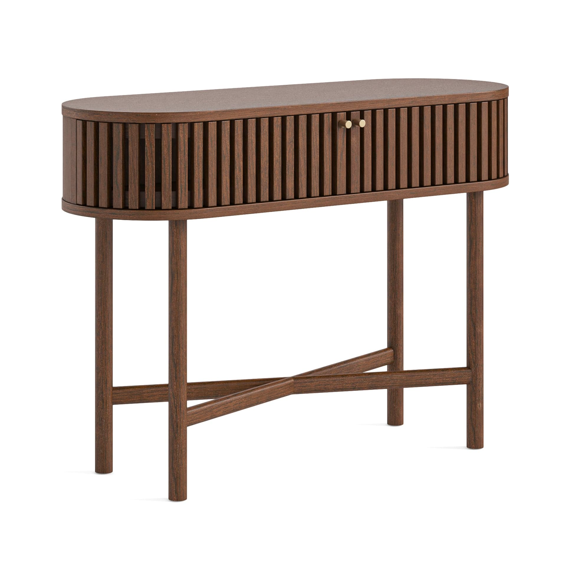 Soho Oval Console Table Brown