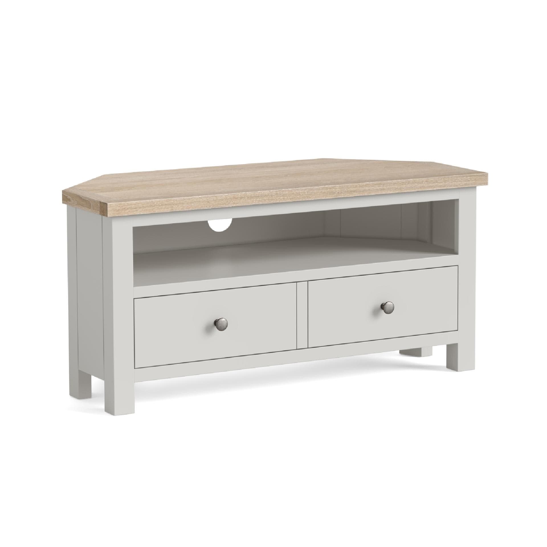 Modern Country Corner Tv Unit Lightgrey