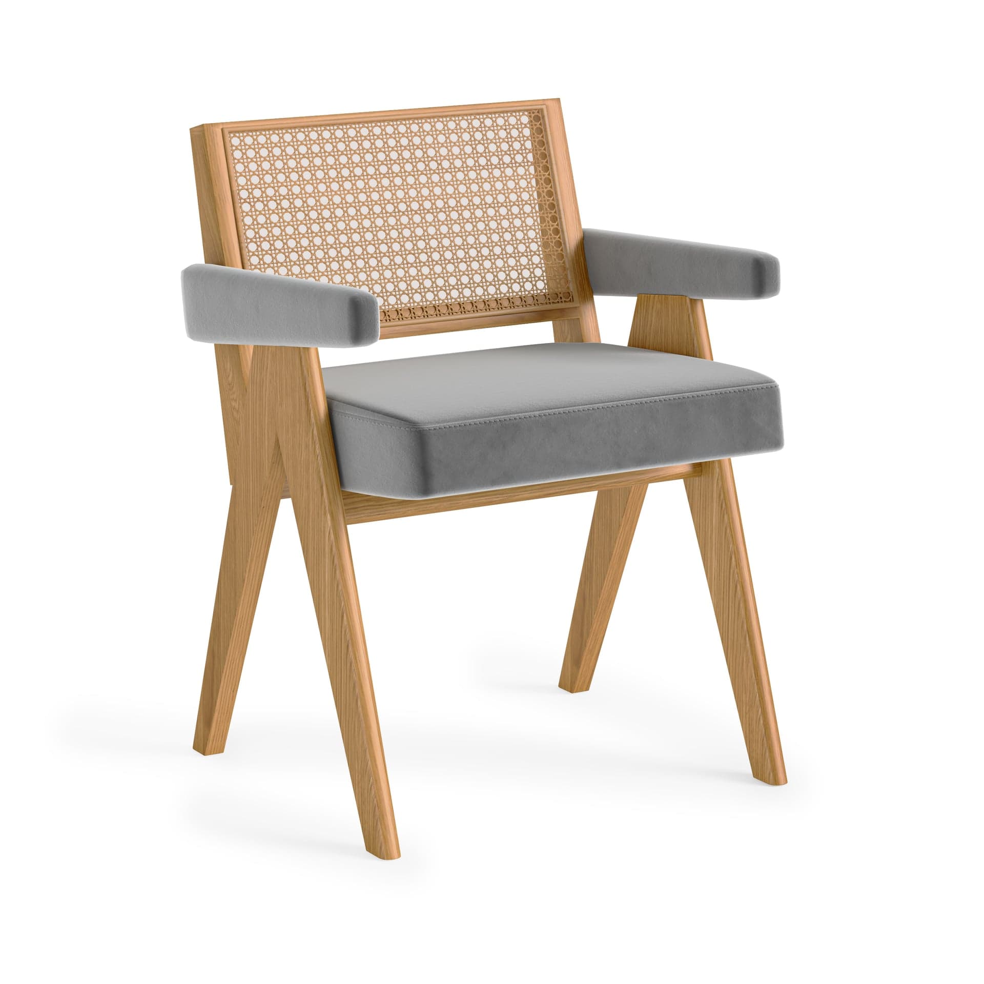 China Chair Aria Chair Grey Velvet (soho Leg)