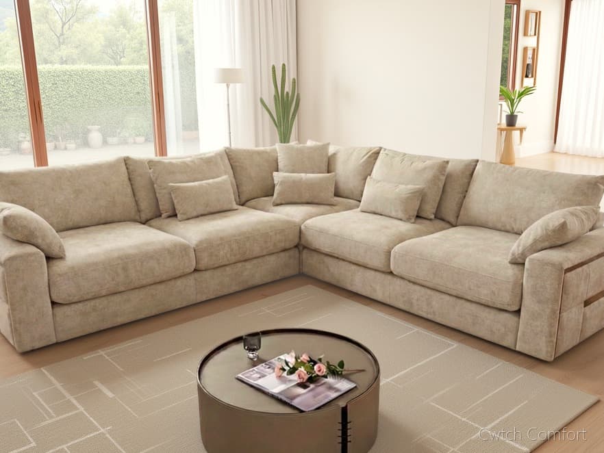 Jupiter Sofa Beige Large Corner