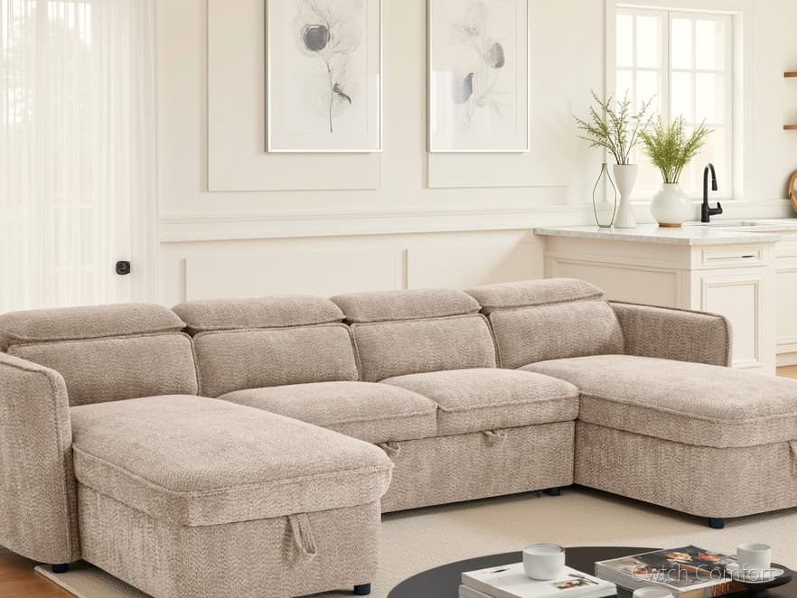 Capri Sofabed Beige U Shape Corner