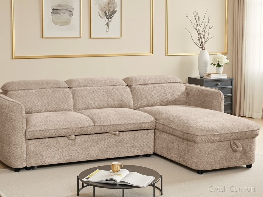 Capri Sofabed Beige Universal Corner