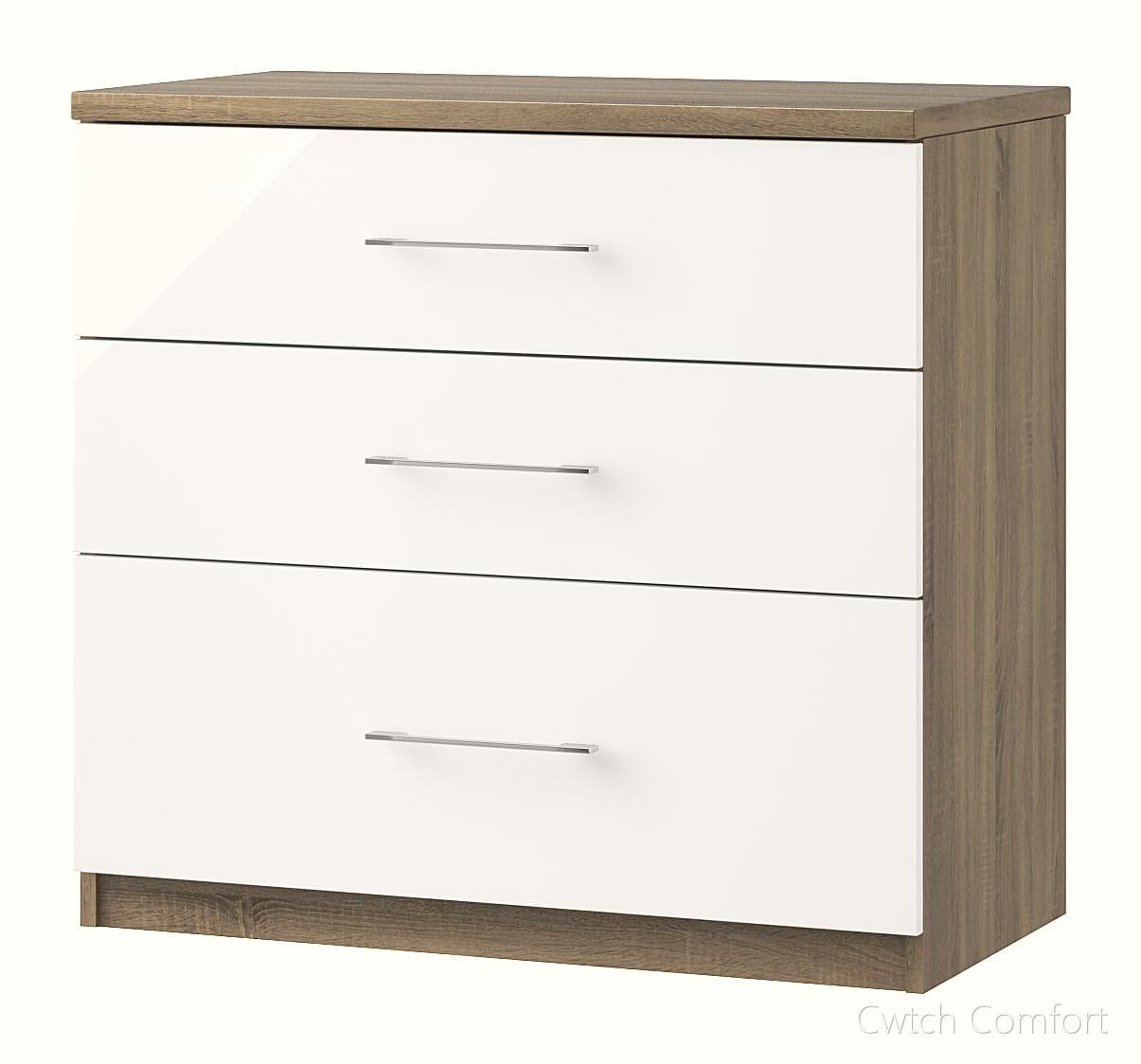 Catania Matt 3 Drawer Midi Chest