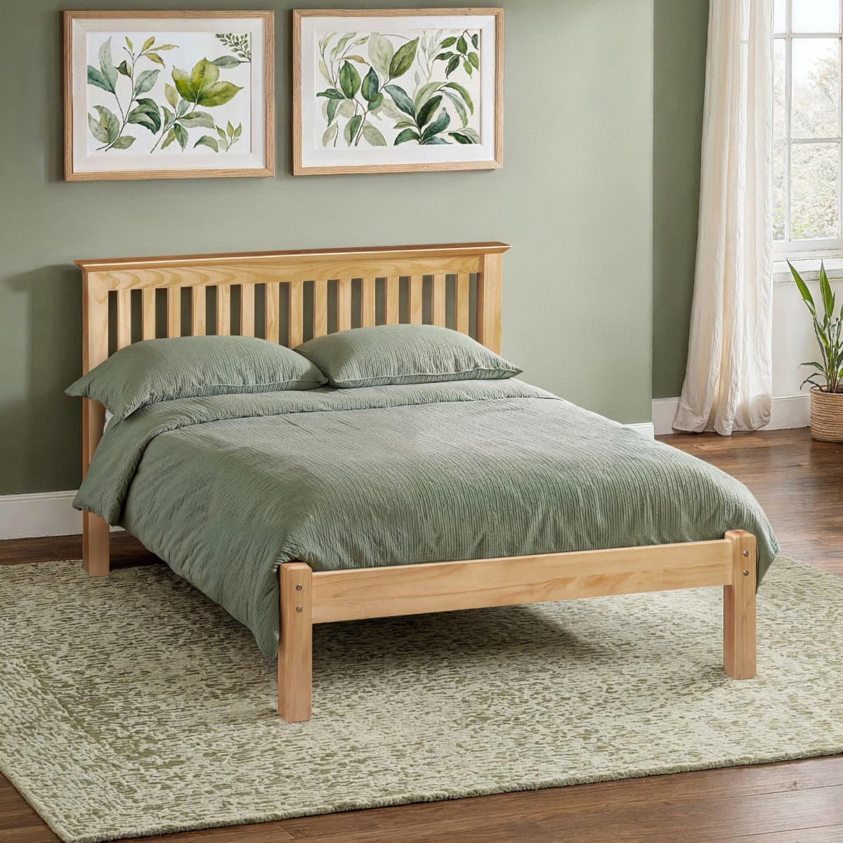 Barcelona 120cm Small Double Antique Pine Low Footend Bed