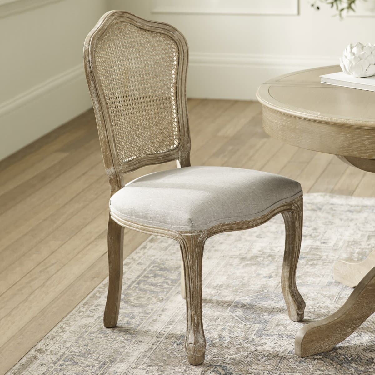 Set of 2 Camille Rattan Dining Chairs