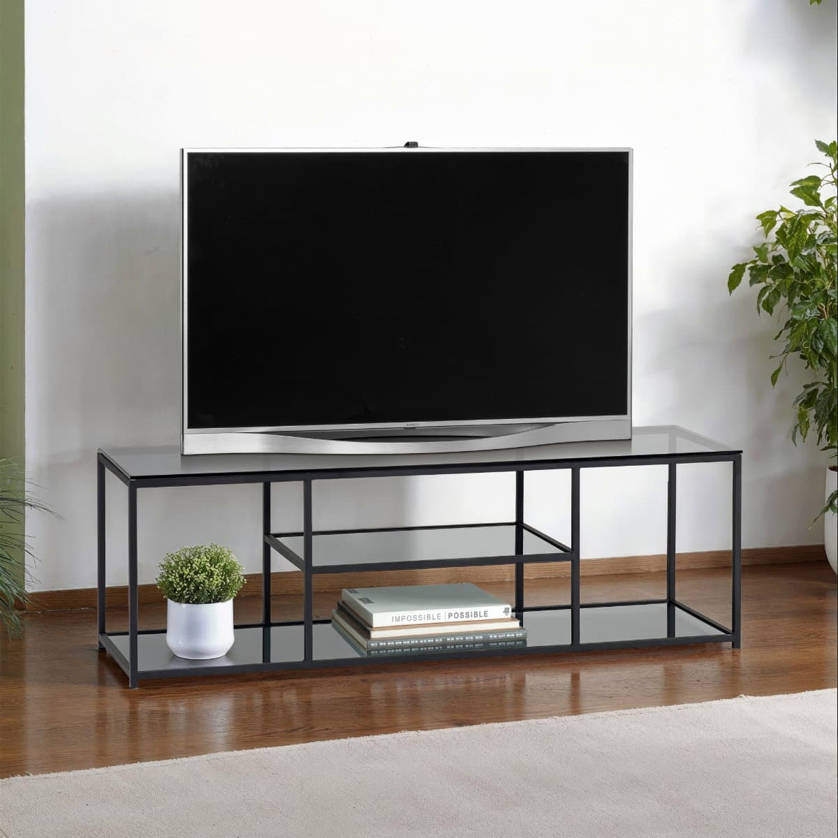 Chicago TV Unit - Smoked Glass