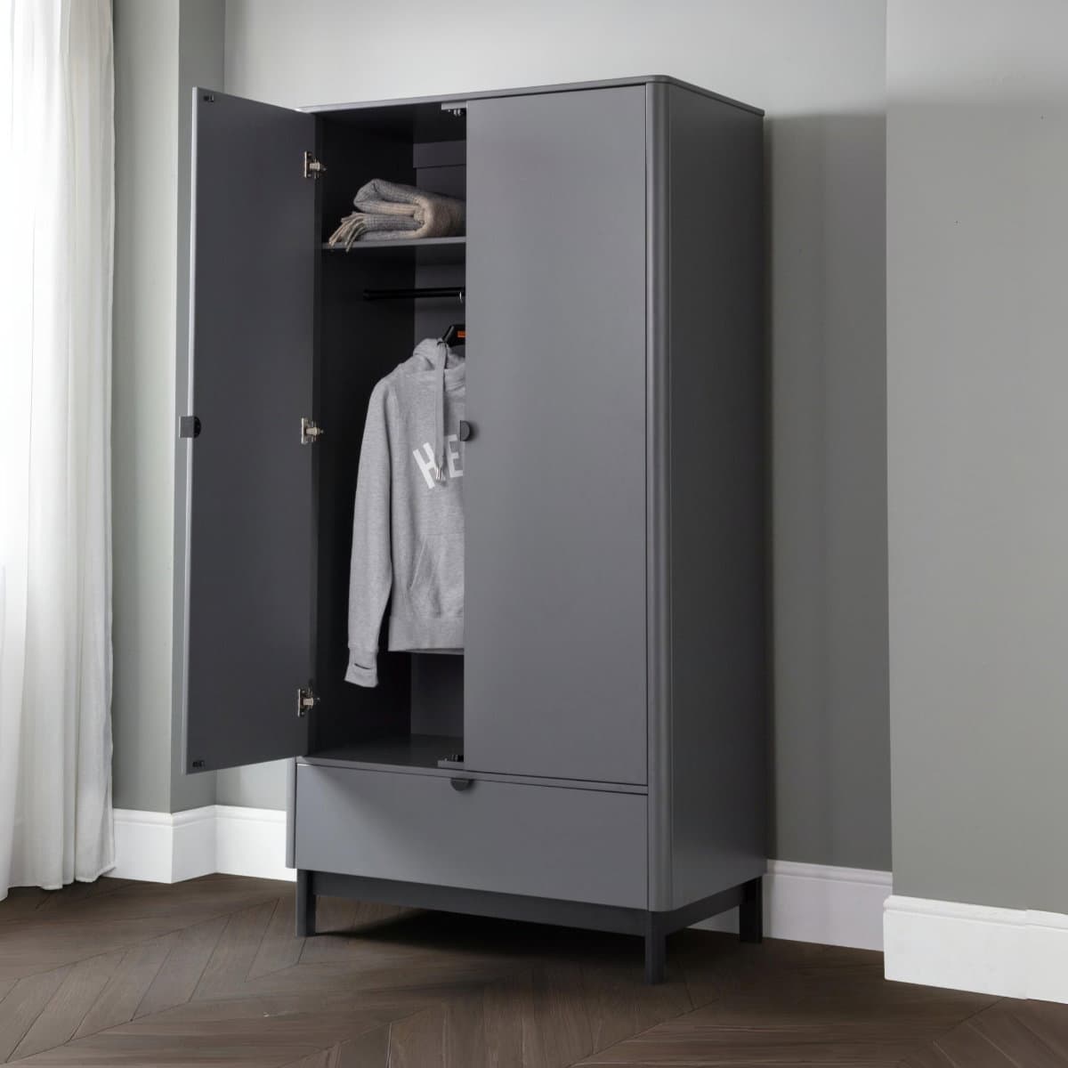 Chloe 2 Door 1 Drawer Wardrobe
