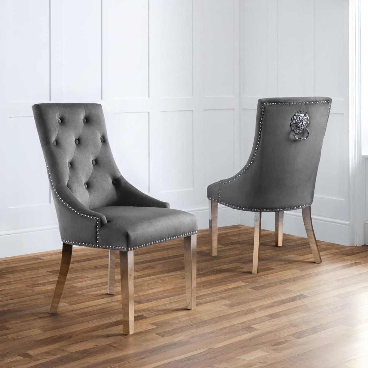 Set Of 2 Gladstone Lion Head Chairs