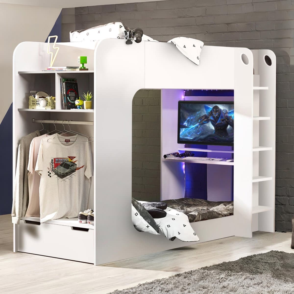 Impact Gaming Bunk - White