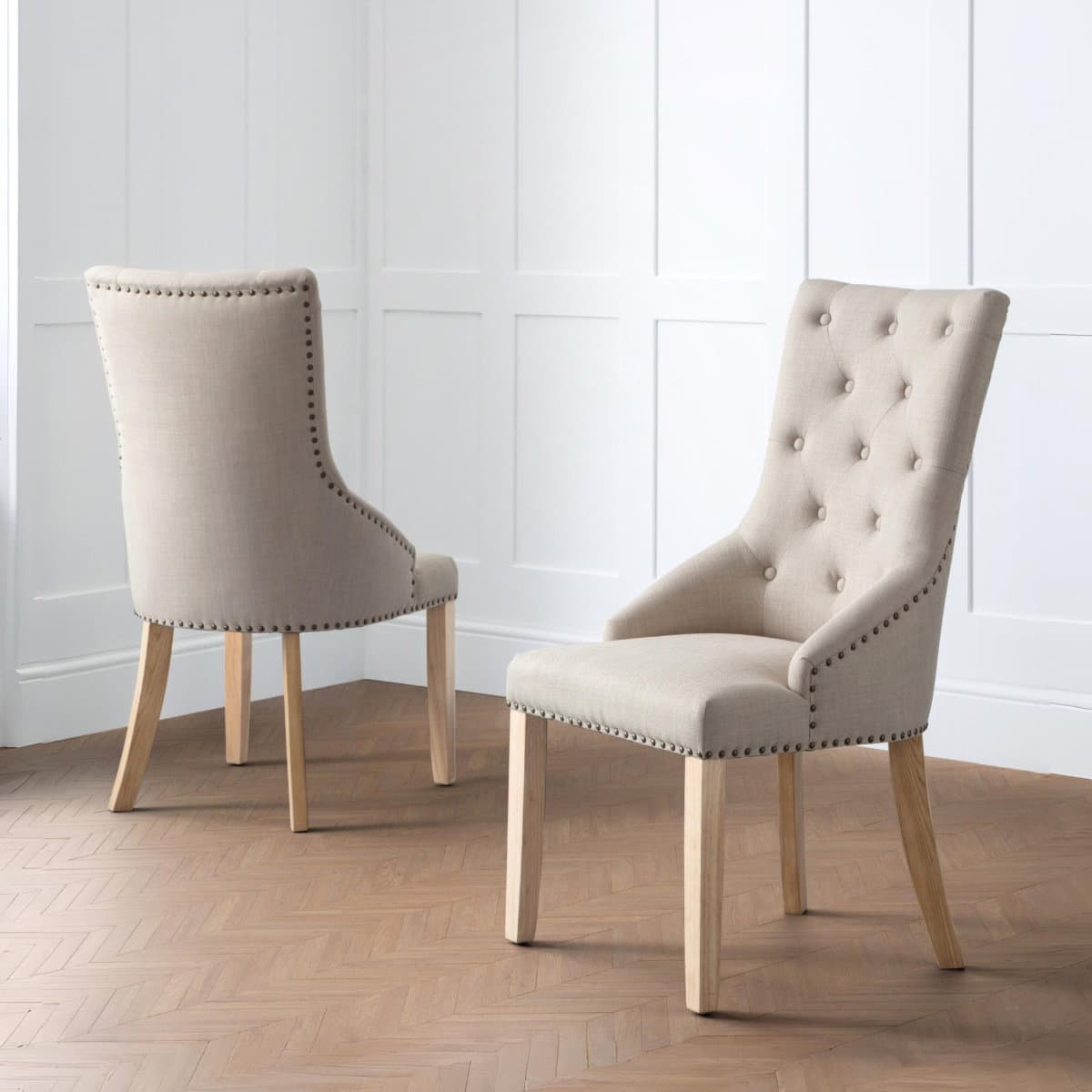 Set Of 2 Loire Button Back Chairs